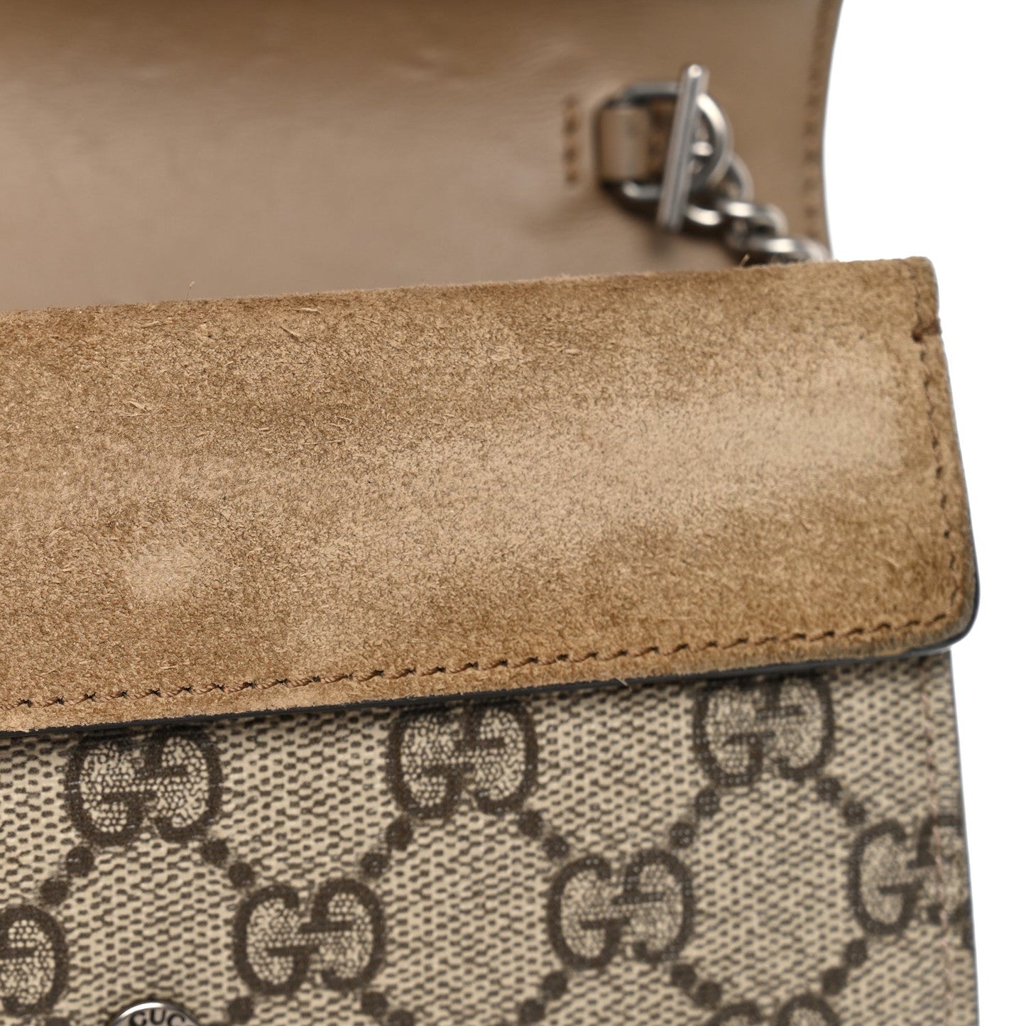 GG Supreme Monogram Super Mini Dionysus Shoulder Bag Taupe