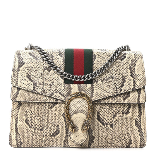 Snakeskin Web Medium Dionysus Shoulder Bag Natural