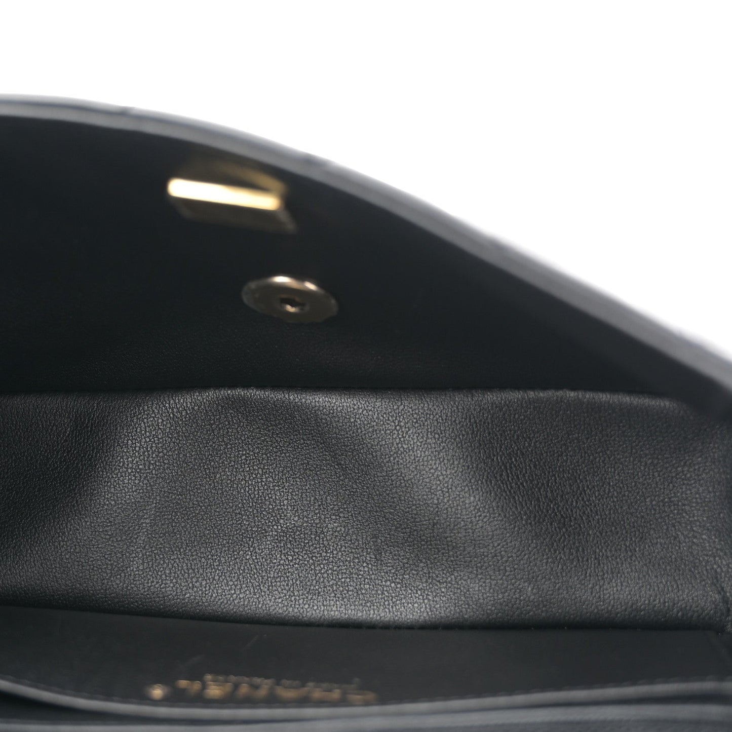 Lambskin Quilted Mini Rectangular Flap Black