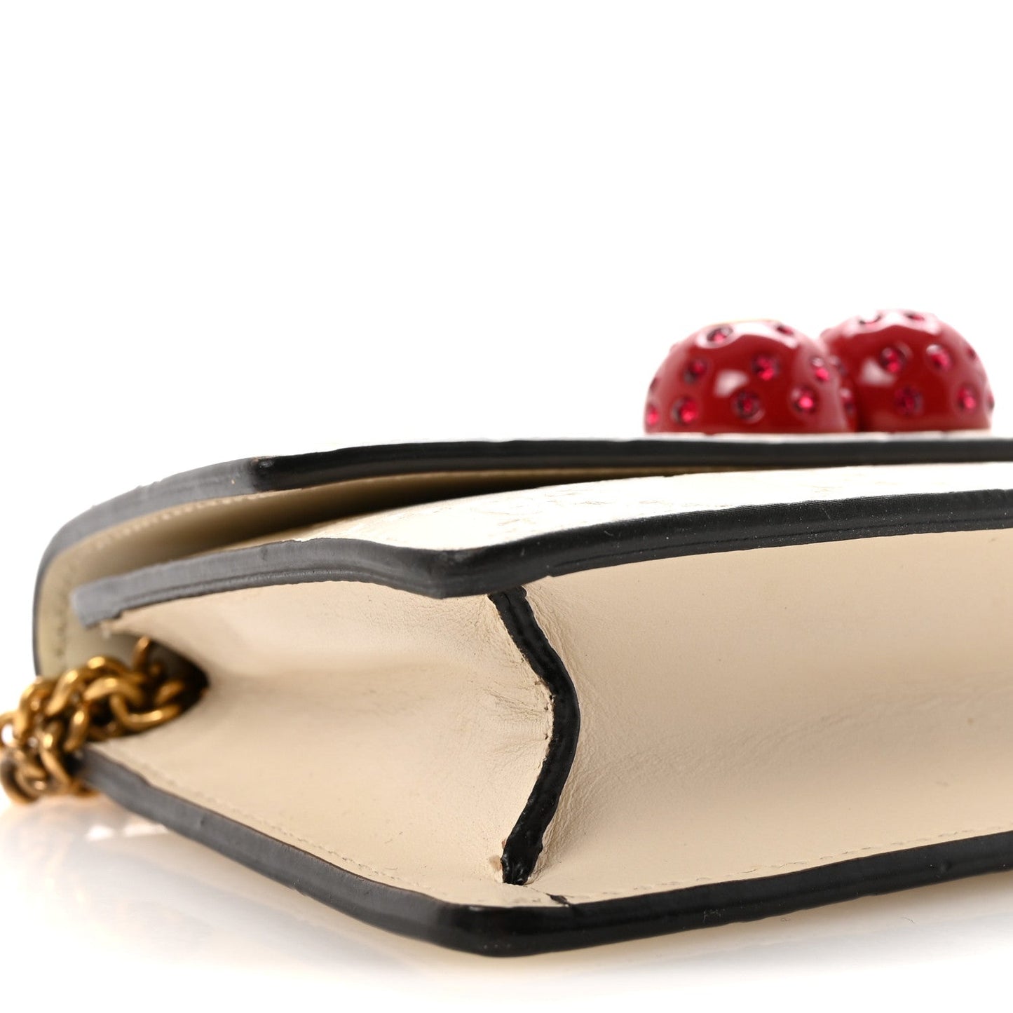 Guccissima Mini Cherry Chain Bag White