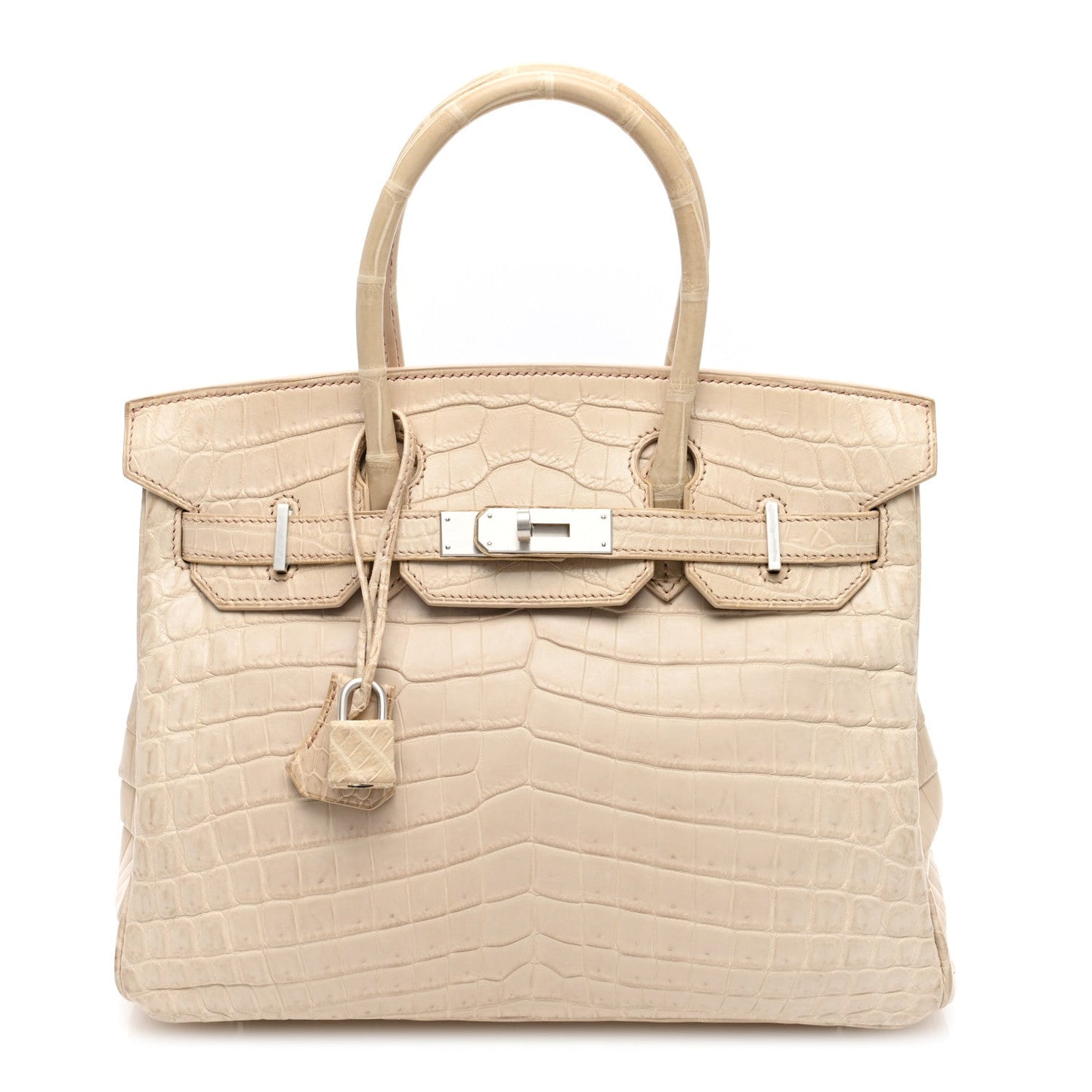 Matte Niloticus Crocodile Birkin 30 Parchemin