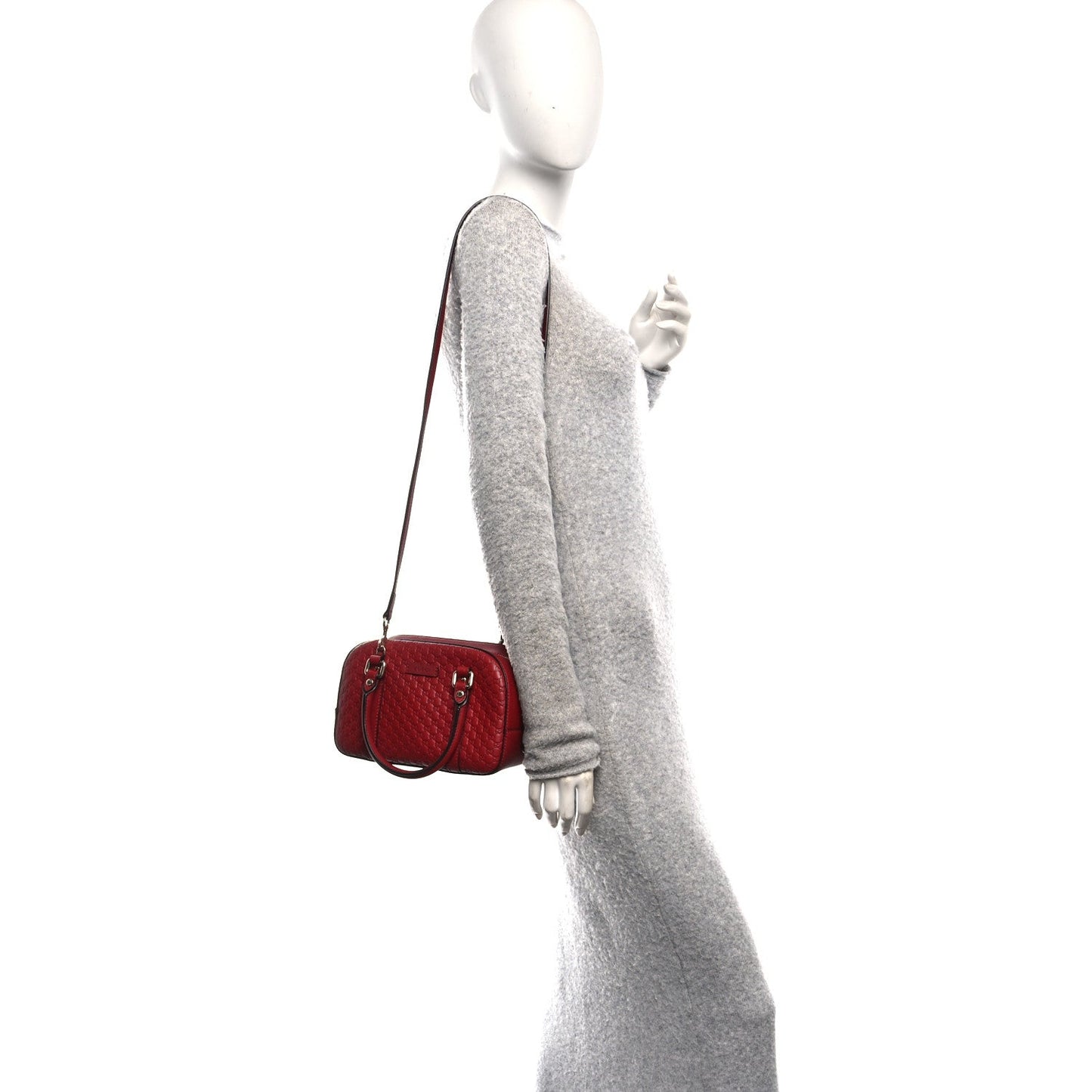 Soft Microguccissima Small Crossbody Bag Rosso