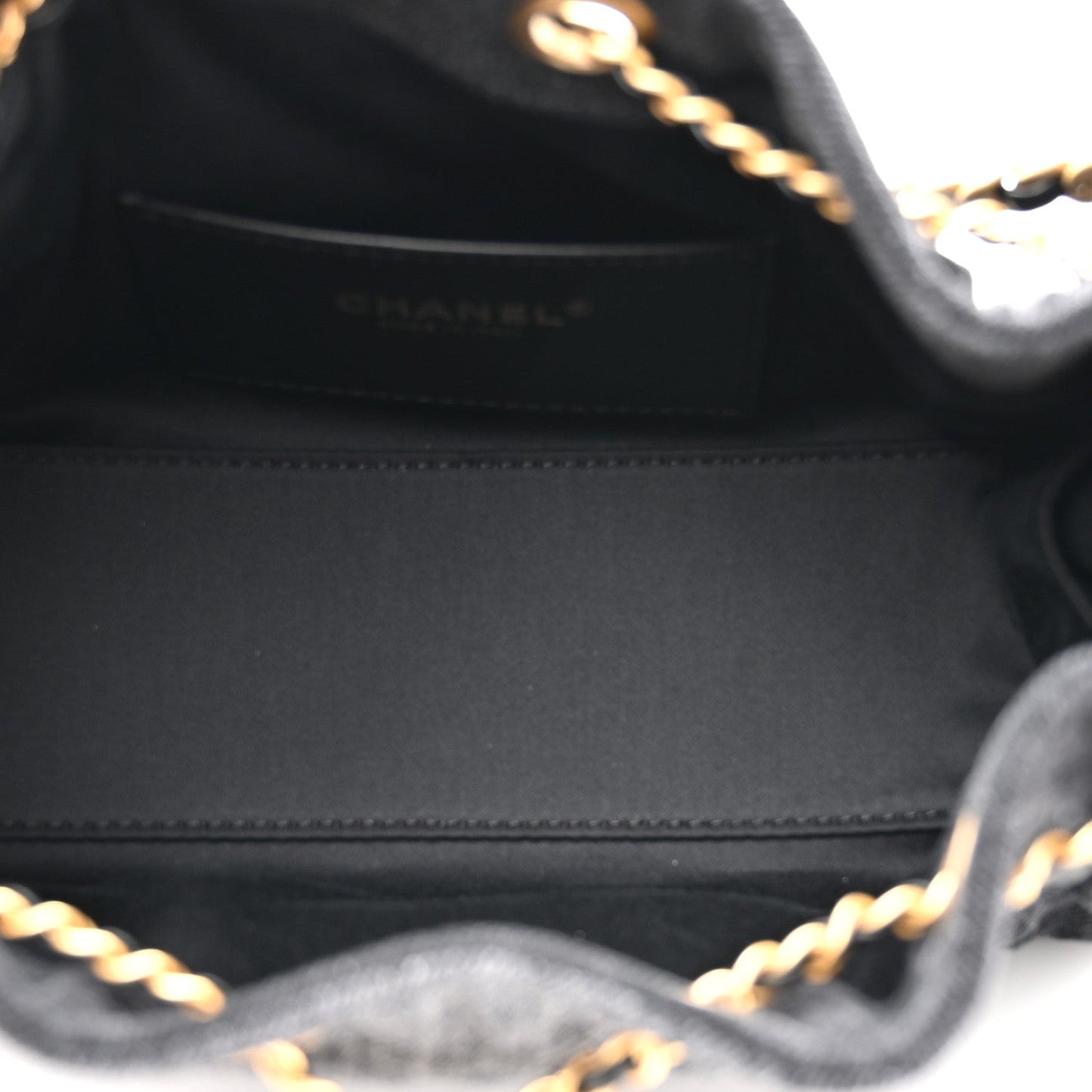 Washed Denim Quilted Mini Chanel 25 Handbag Black