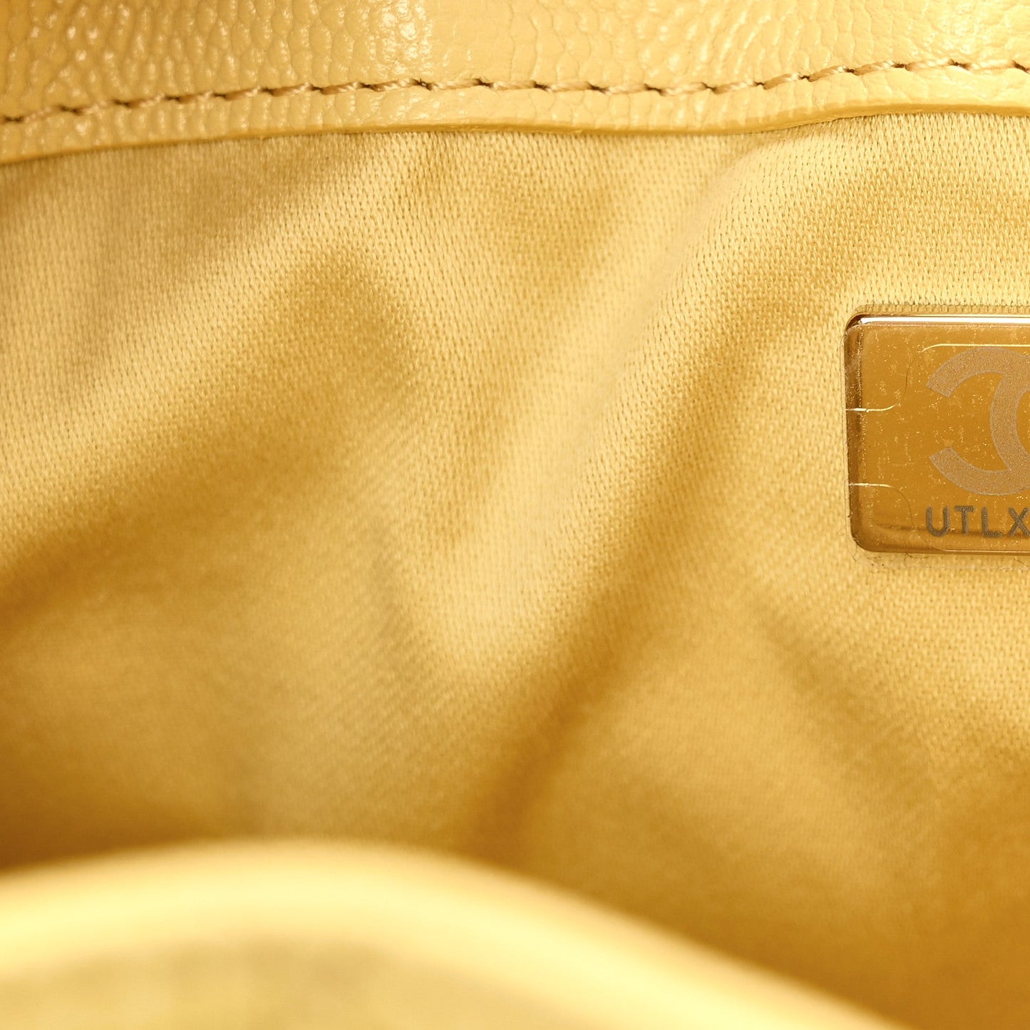 Caviar Quilted Mini Chanel 25 Handbag Yellow