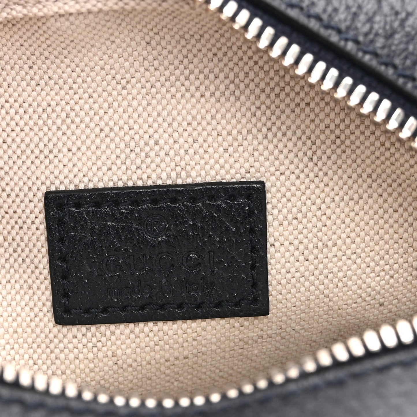 GG Supreme Monogram Textured Calfskin Web Mini Ophidia Messenger Beige Blue