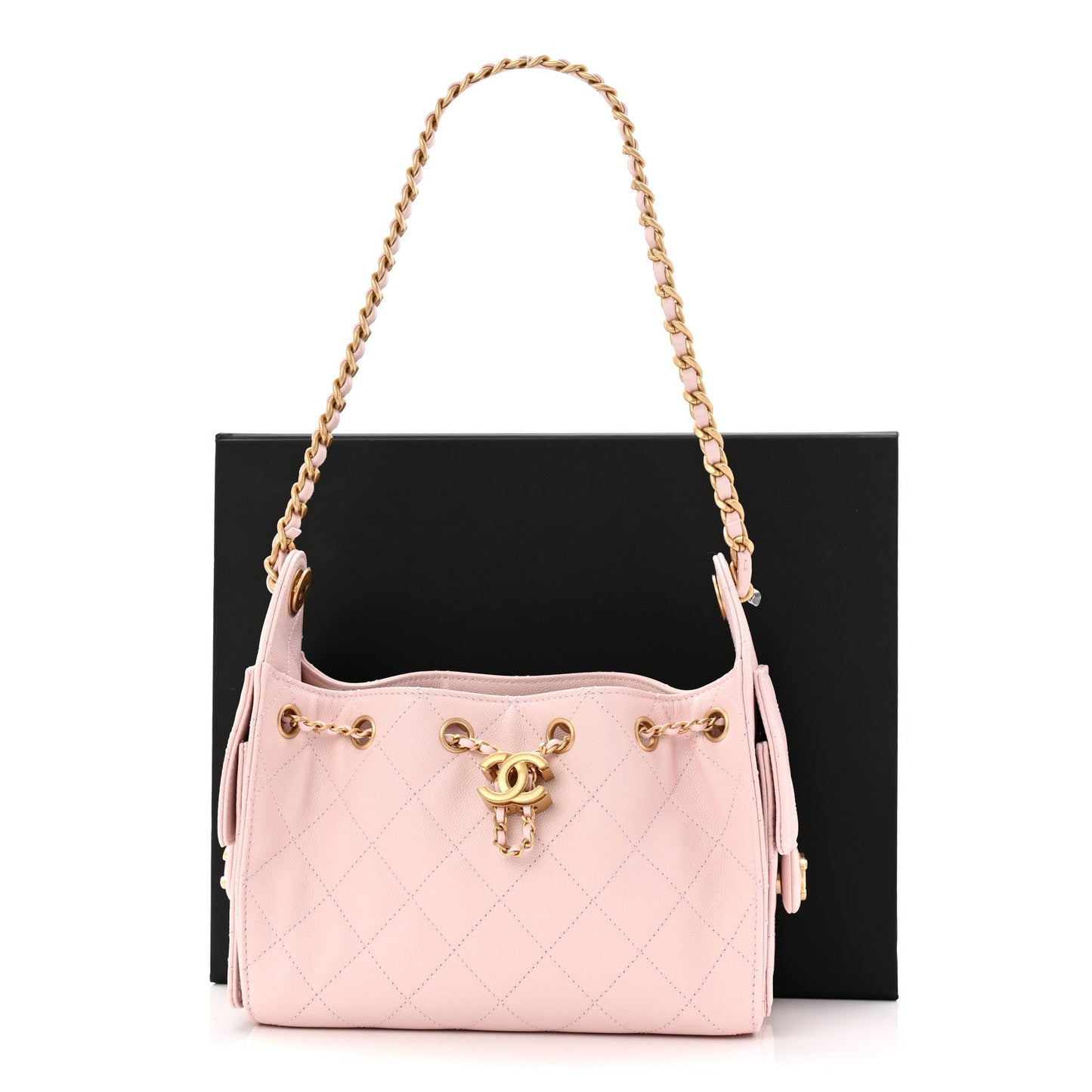 Caviar Quilted Mini Chanel 25 Handbag Light Pink