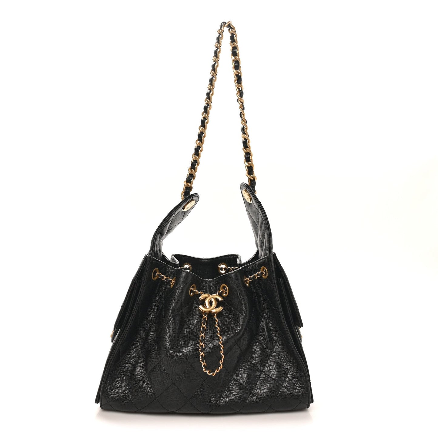 Caviar Quilted Small Chanel 25 Handbag Black