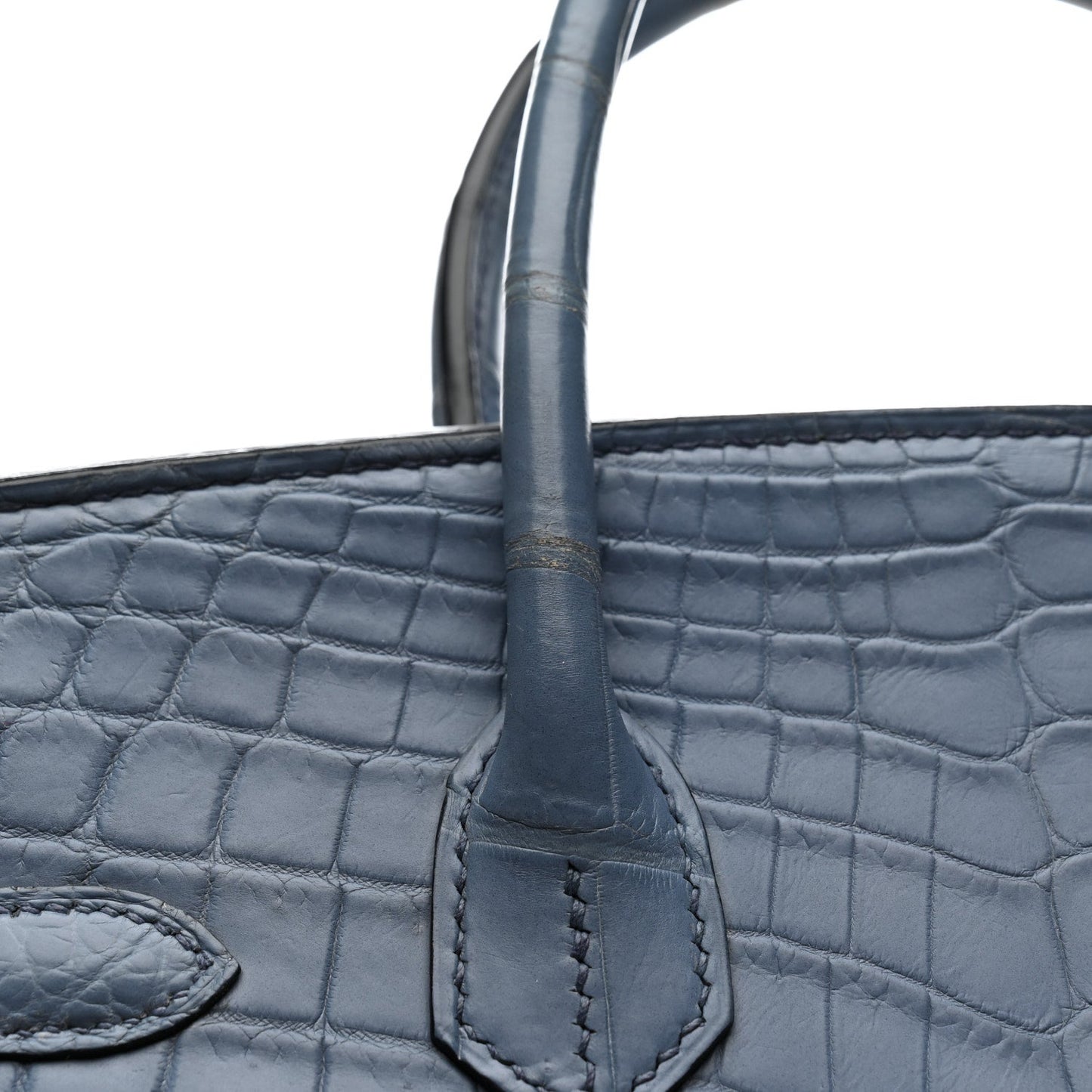 Matte Porosus Crocodile Birkin 30 Bleu Brighton