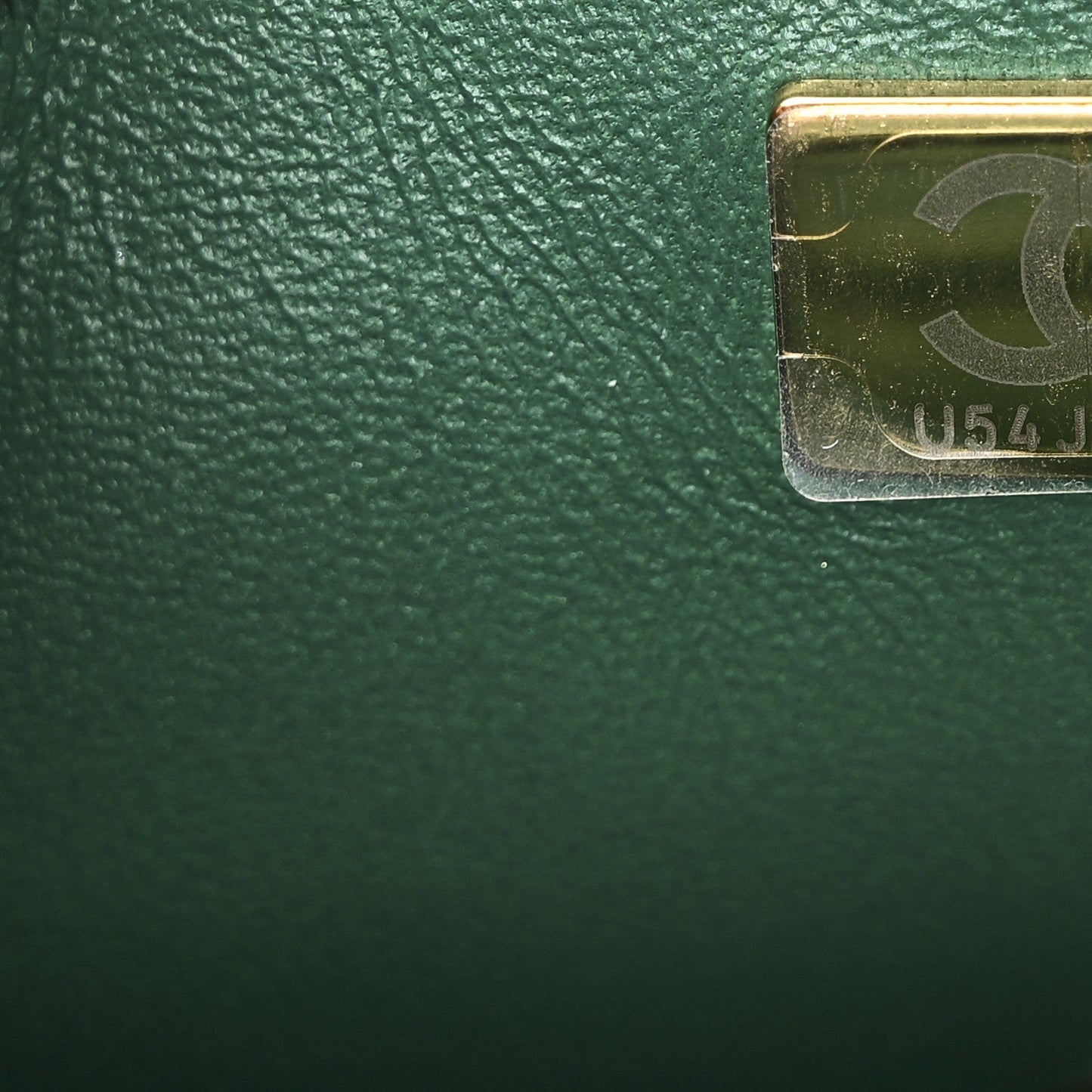 Iridescent Lambskin Quilted Mini Rectangular Flap Green