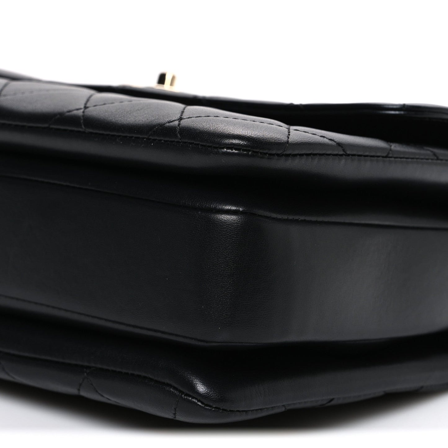 Lambskin Quilted Medium Trendy CC Flap Dual Handle Bag Black