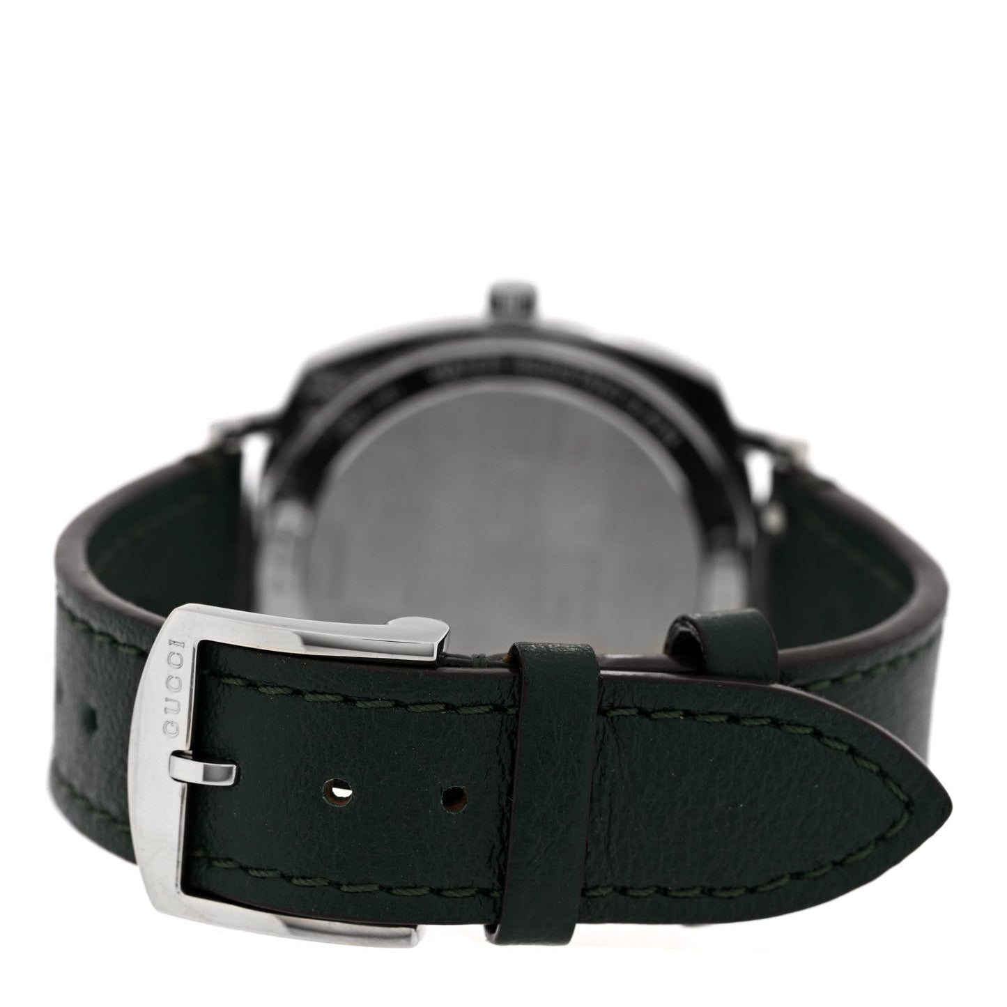 Stainless Steel Calfskin 35mm Grip Quartz Watch Black