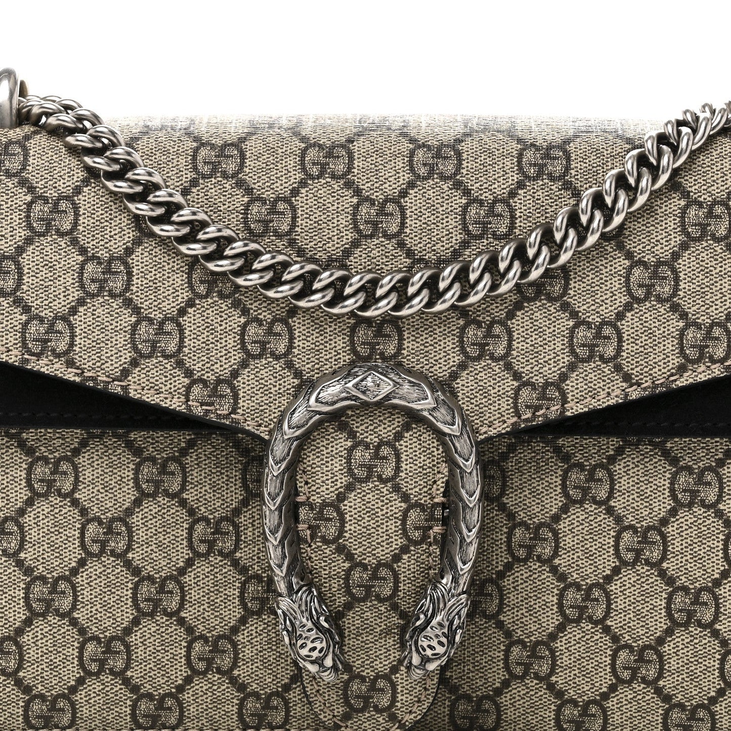 GG Supreme Monogram Small Dionysus Shoulder Bag Black