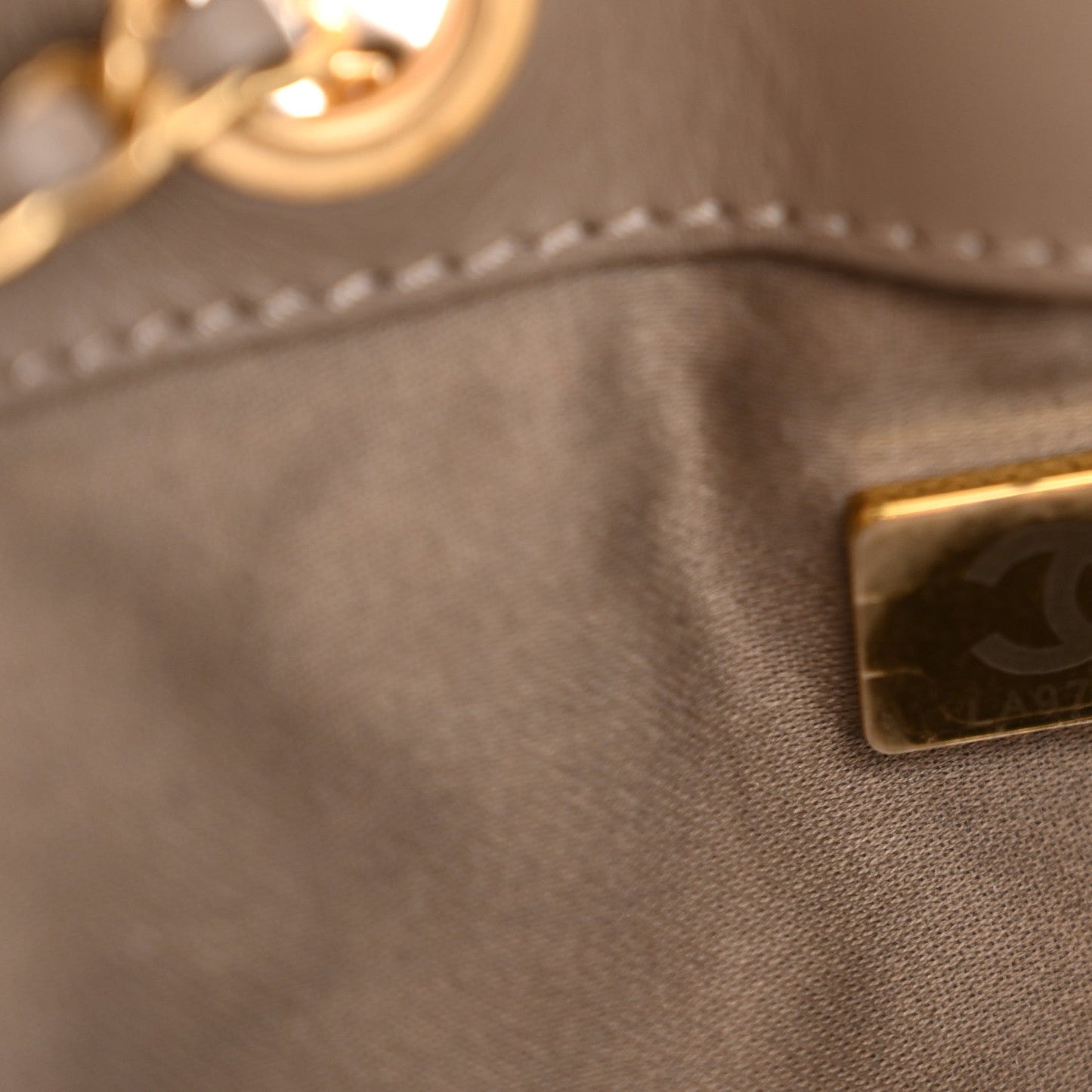 Suede Quilted Medium Chanel 25 Handbag Grey