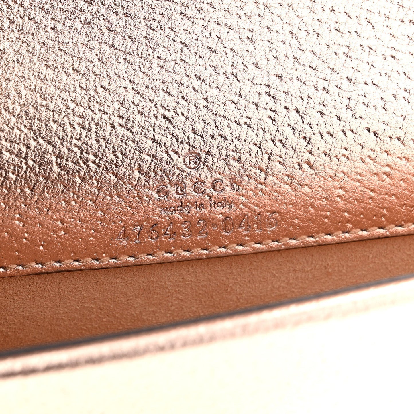 Metallic Calfskin Super Mini Dionysus Shoulder Bag Rose Gold