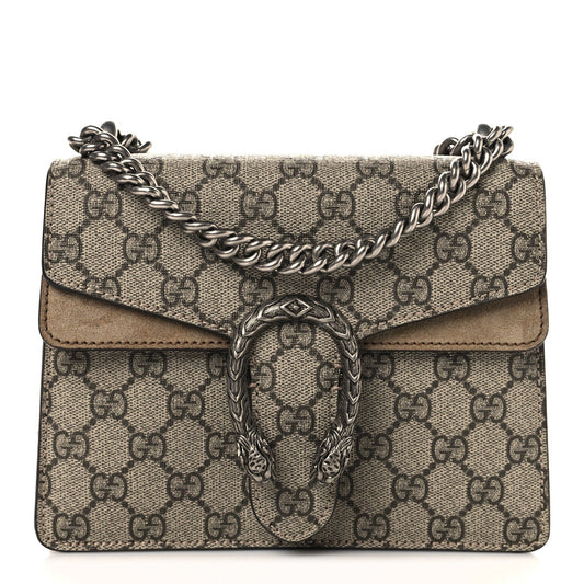 GG Supreme Monogram Mini Dionysus Shoulder Bag Taupe