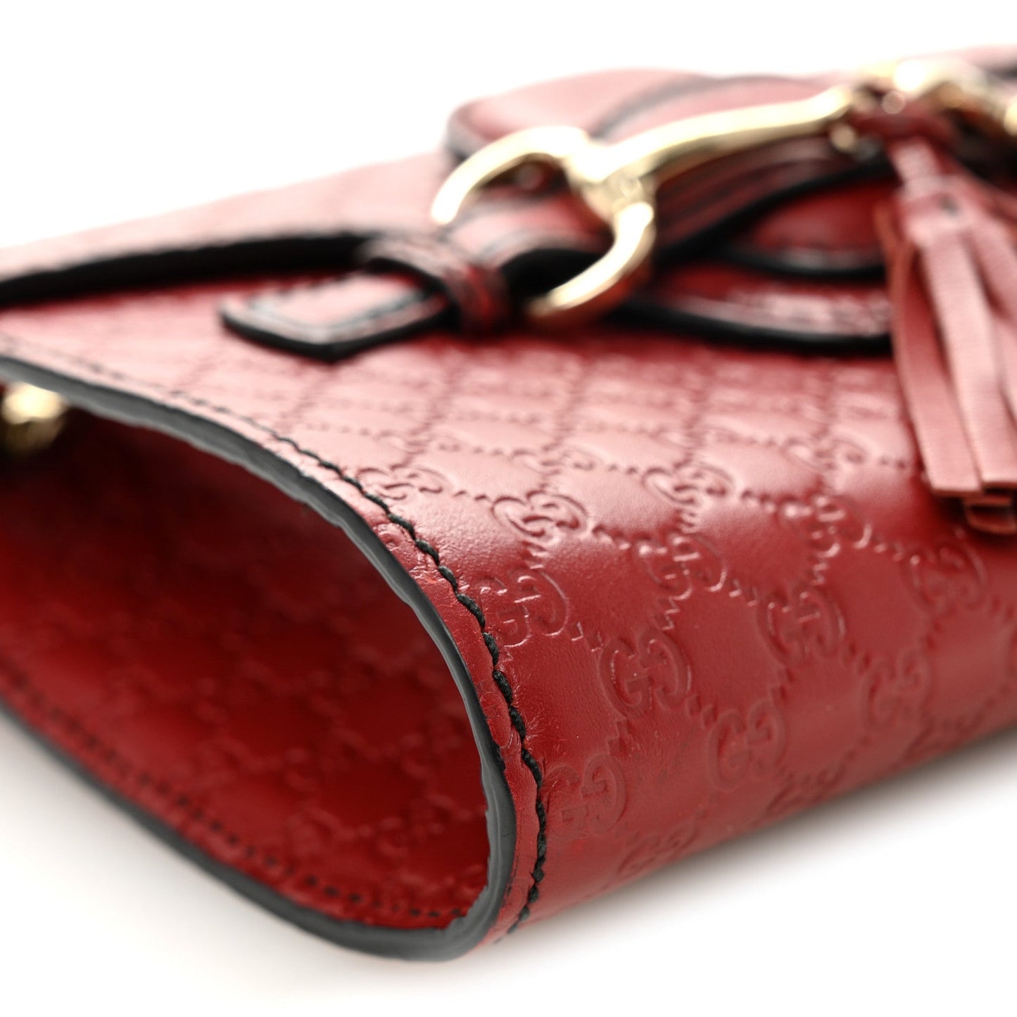Soft Microguccissima Mini Emily Chain Shoulder Bag Rosso