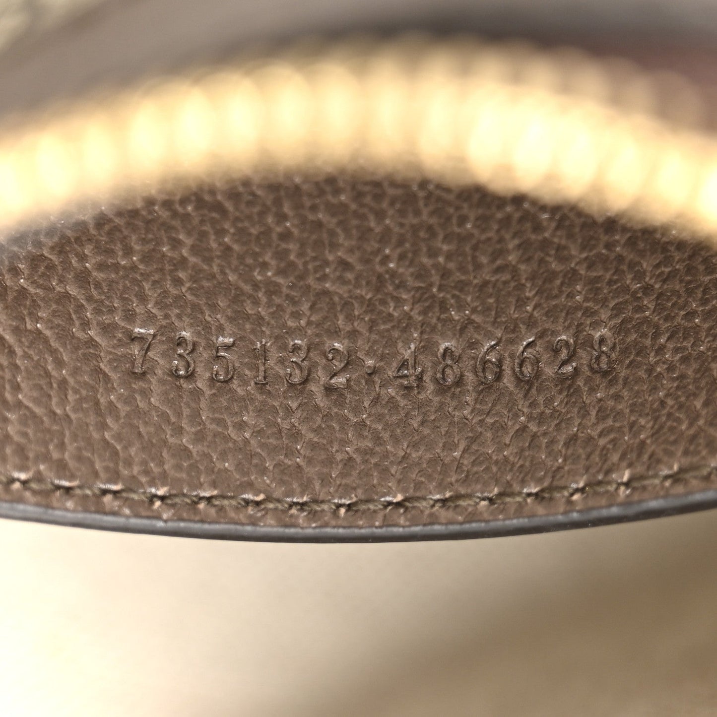 GG Supreme Monogram Textured Dollar Calfskin Web Small Ophidia GG Handbag Beige Ebony New Acero
