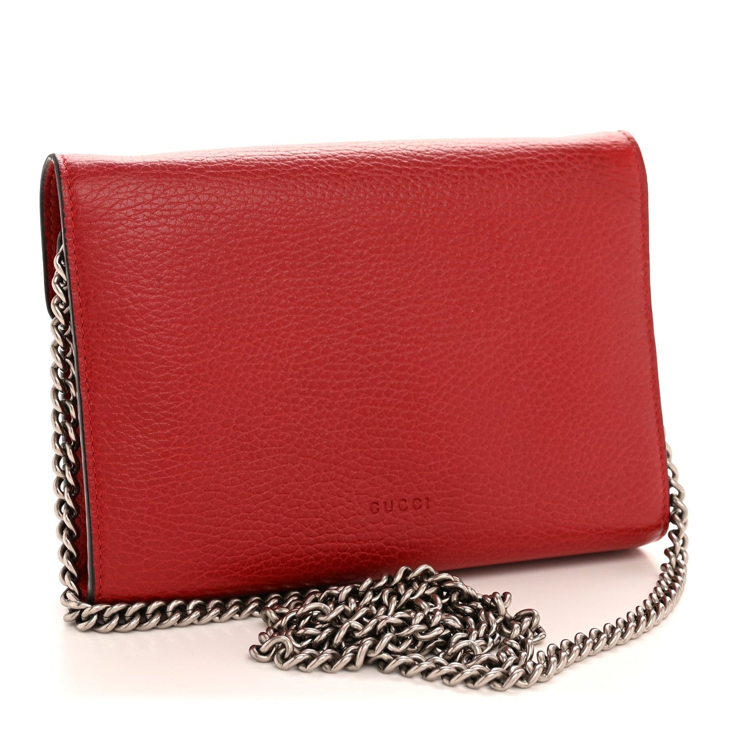 Calfskin Mini Dionysus Chain Wallet Hibiscus Red