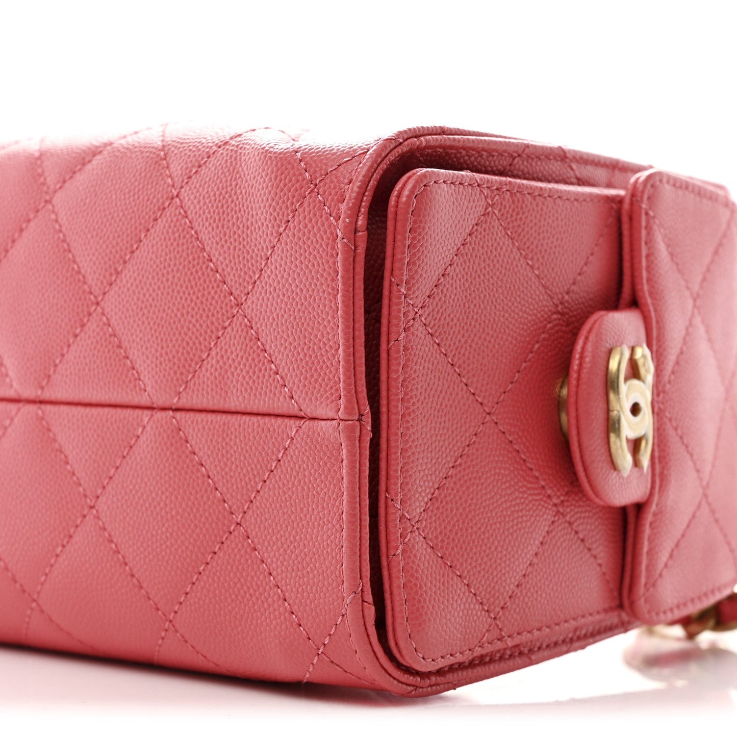 Caviar Quilted Mini Chanel 25 Handbag Coral
