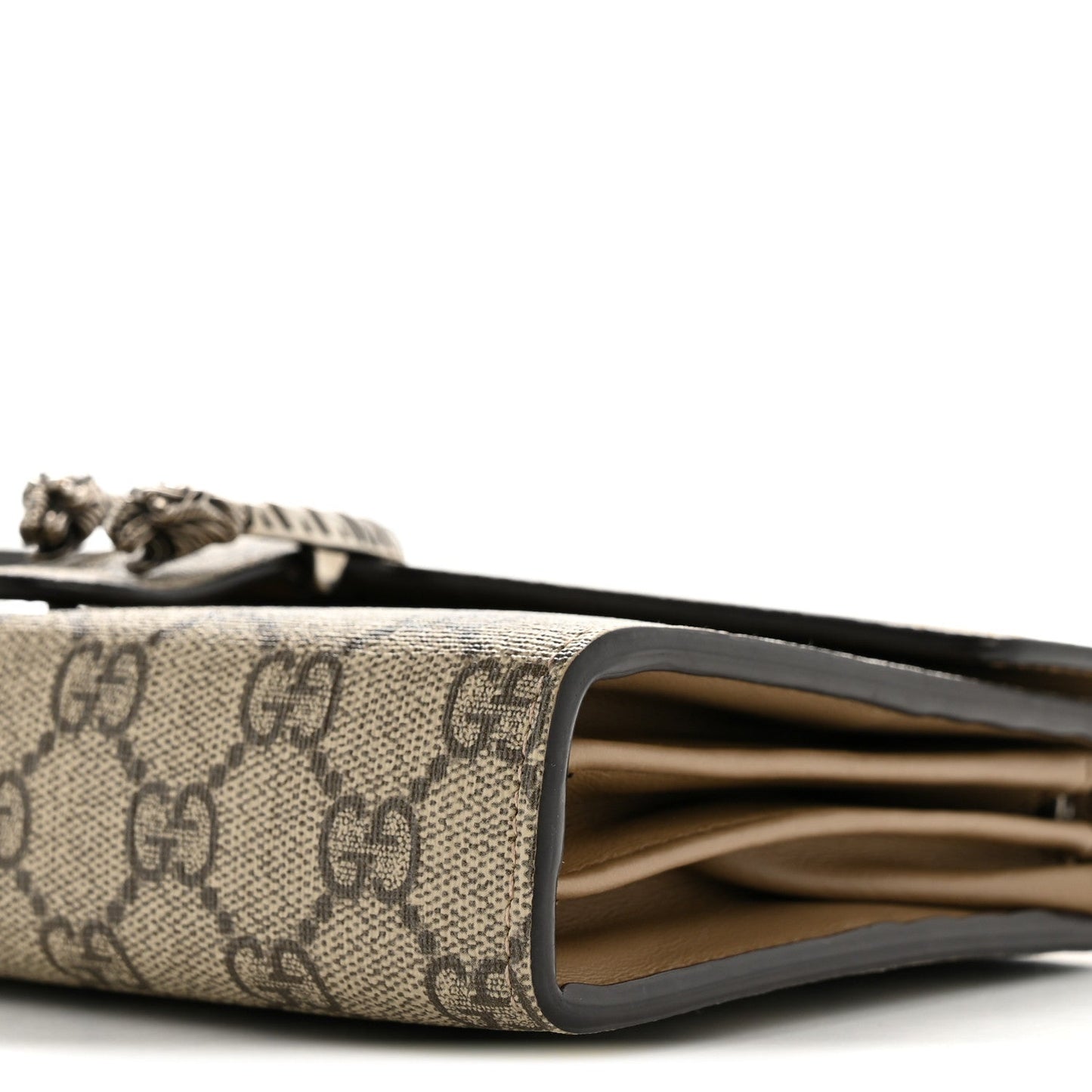 GG Supreme Monogram Mini Dionysus Chain Wallet Beige Taupe