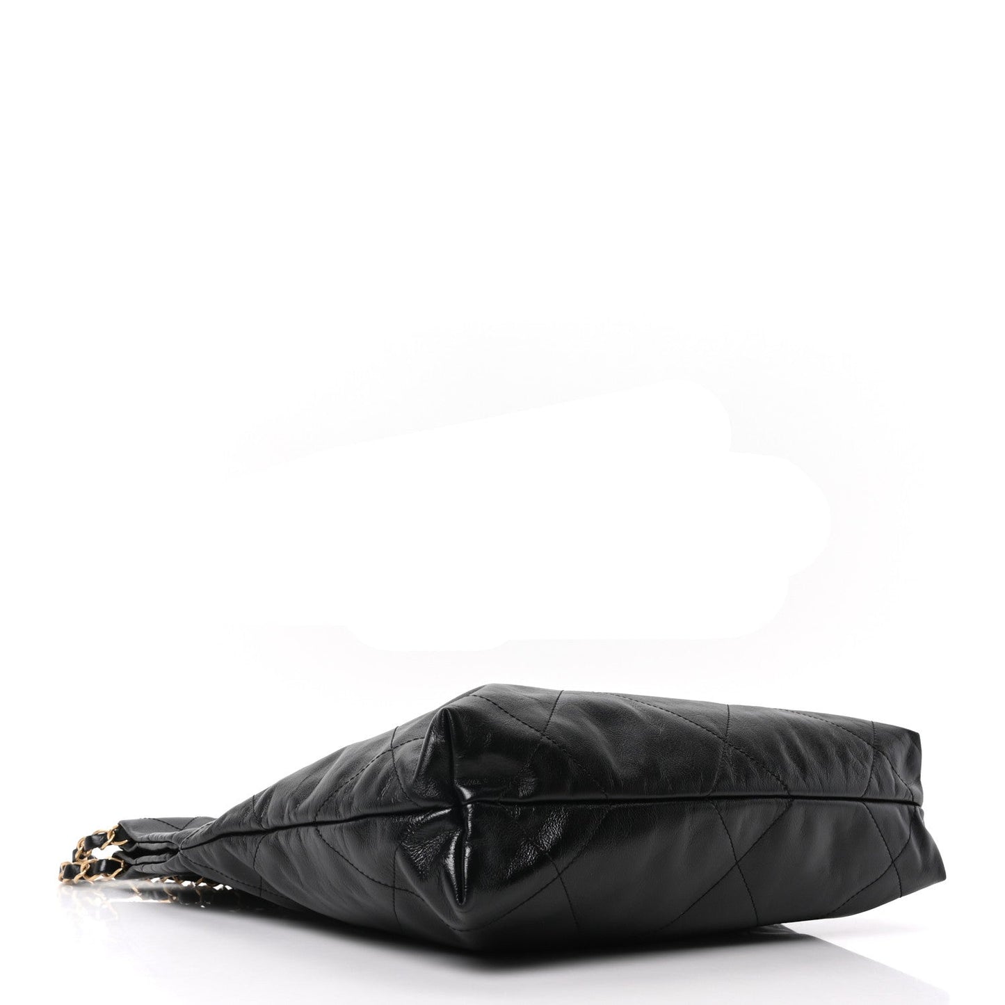 Shiny Calfskin Quilted Small Chanel 22 Black