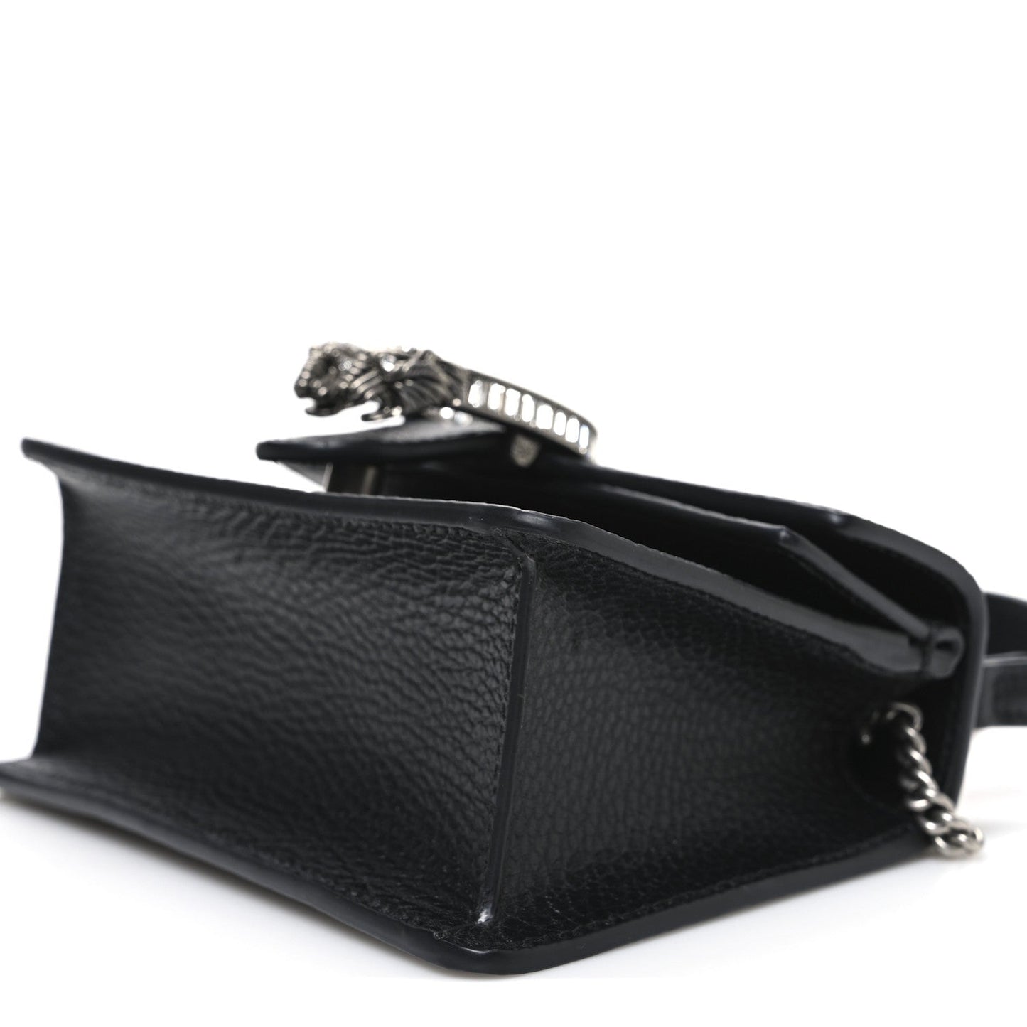 Dollar Calfskin Crystal Mini Dionysus Top Handle Bag Black Crystal