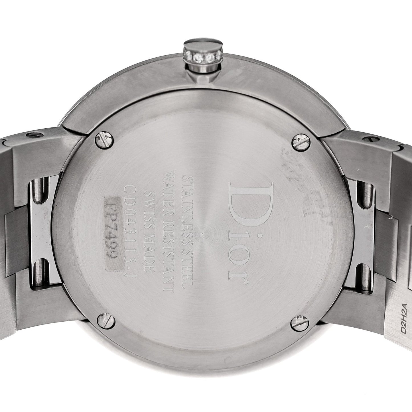 Stainless Steel Diamond Bezel 38mm La D De Dior Quartz Watch