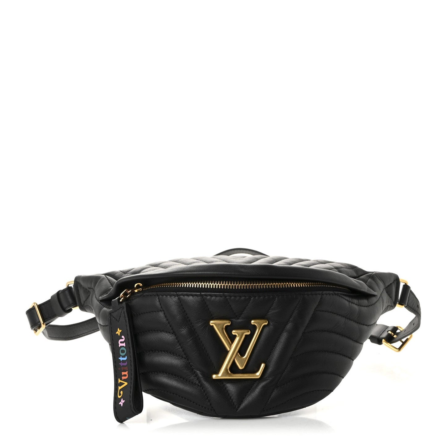 Calfskin Quilted New Wave Bumbag Black