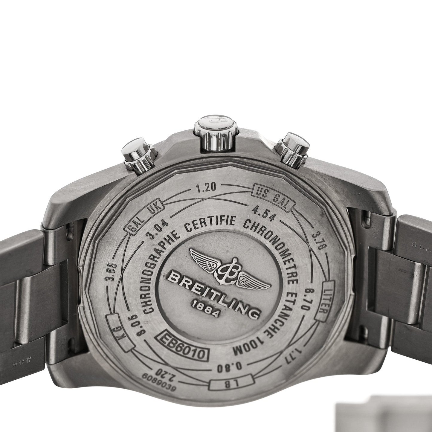 Titanium 43mm Chronospace Evo B60 Chronograph Quartz Watch Black EB6010