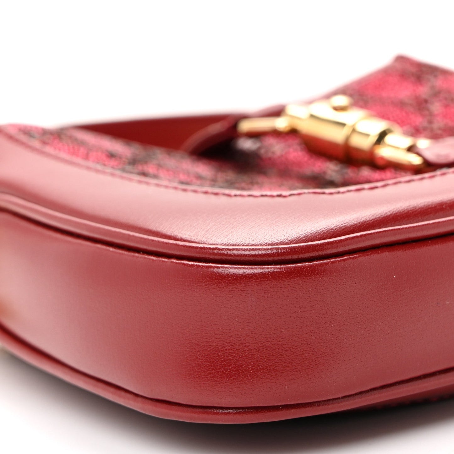 Calfskin Beaded Embroidery GG Monogram Mini Jackie 1961 Cherry Red