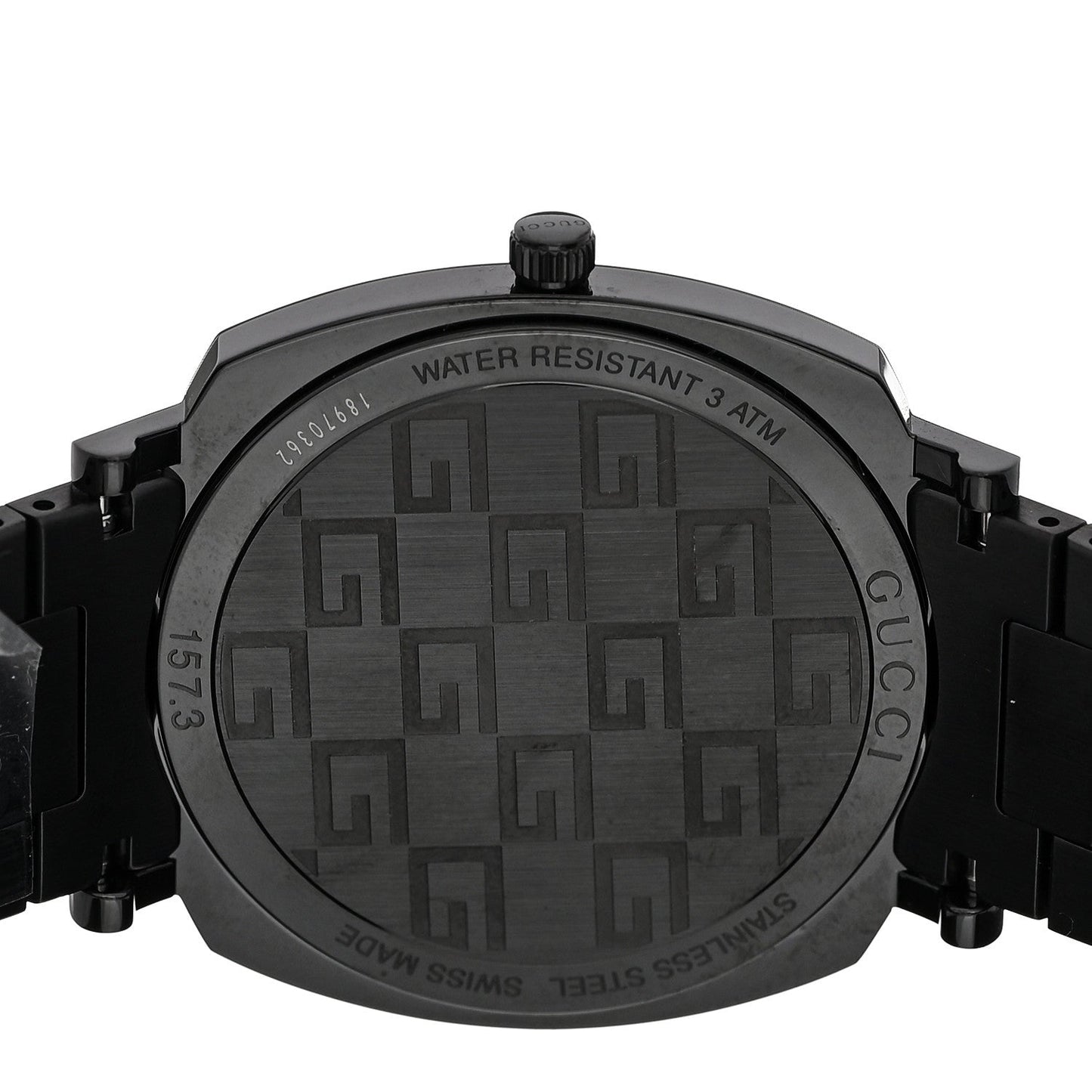 PVD Stainless Steel 38mm Grip Quartz Watch Black
