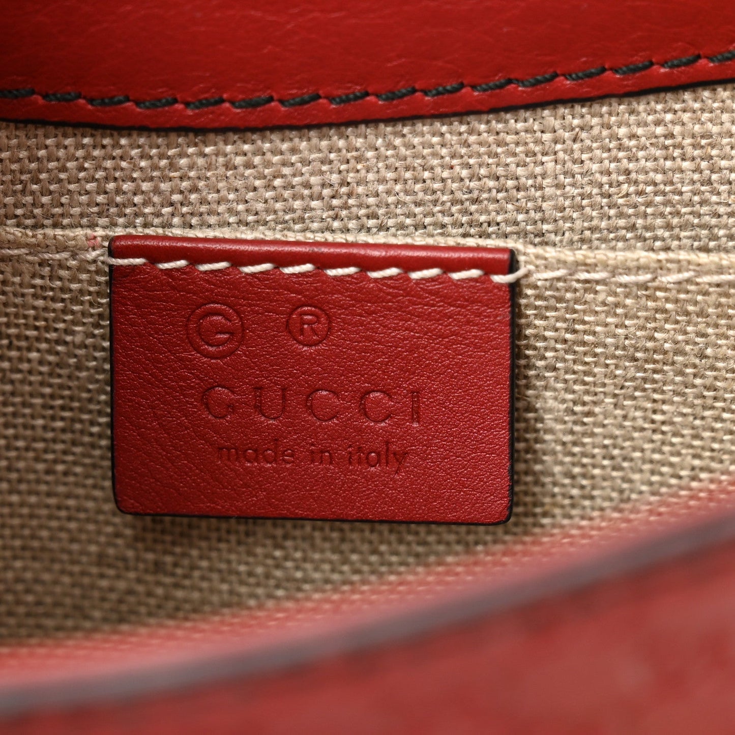 Soft Microguccissima Mini Emily Chain Shoulder Bag Rosso