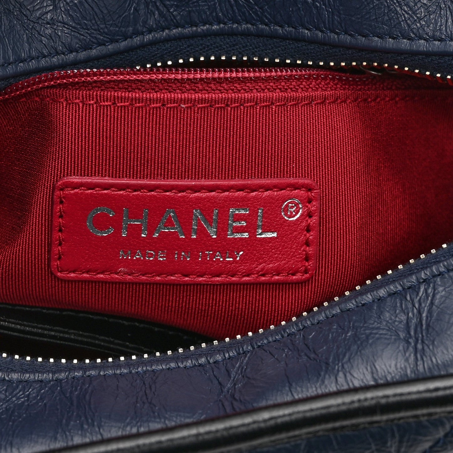 Aged Calfskin Quilted Small Gabrielle Hobo Navy Black