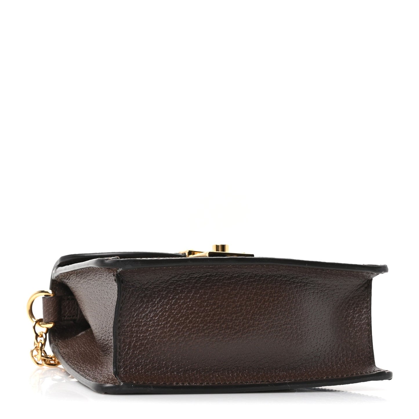 GG Supreme Monogram Textured Dollar Calfskin Web Mini Ophidia Padlock Top Handle Chain Shoulder Bag Beige Ebony New Acero