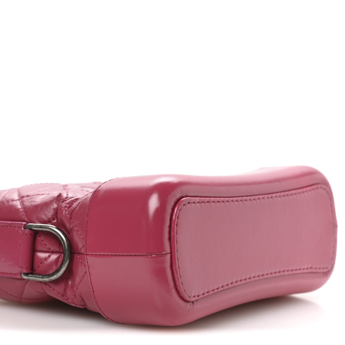 Aged Calfskin Quilted Small Gabrielle Hobo Fuchsia