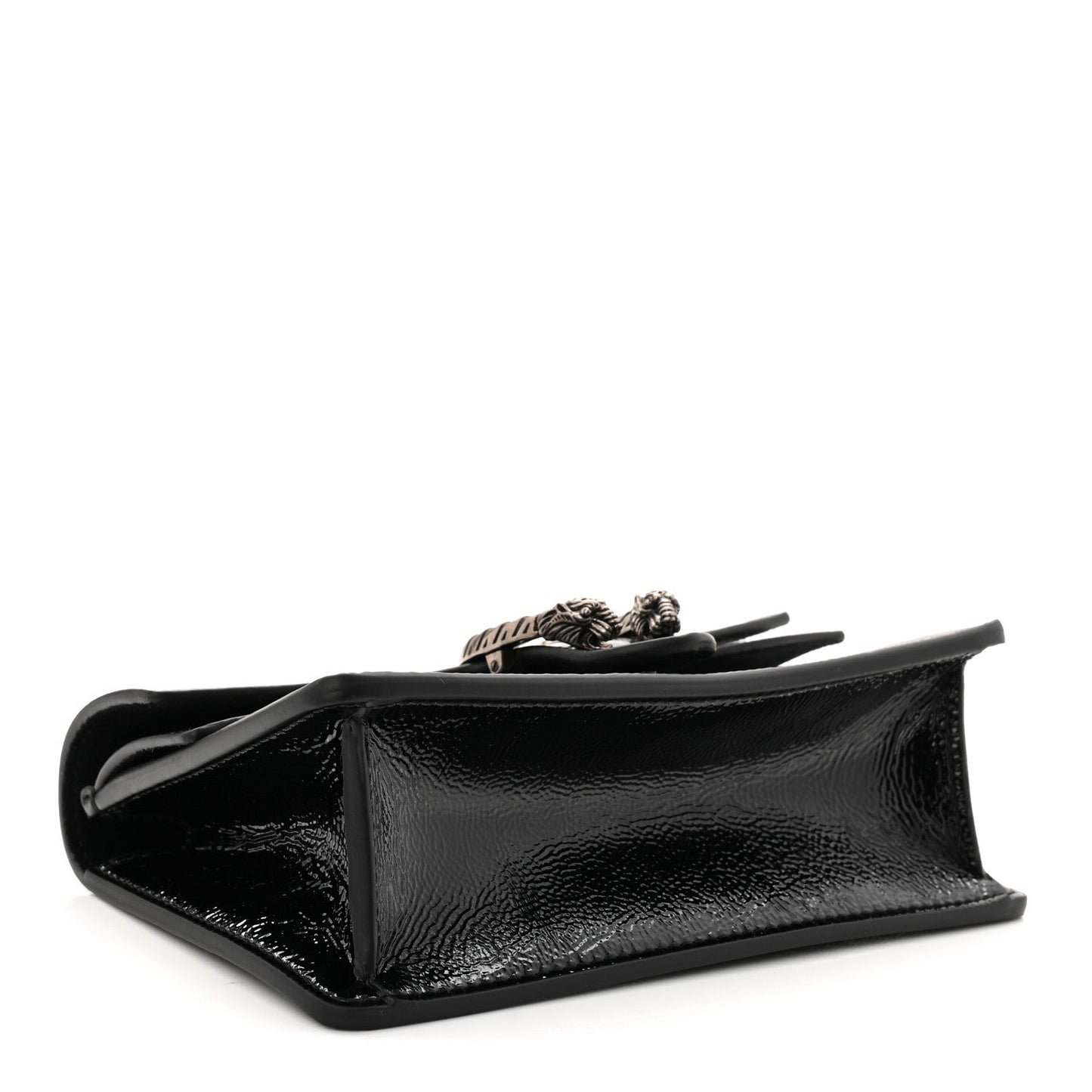 Crinkled Patent Super Mini Dionysus Shoulder Bag Black