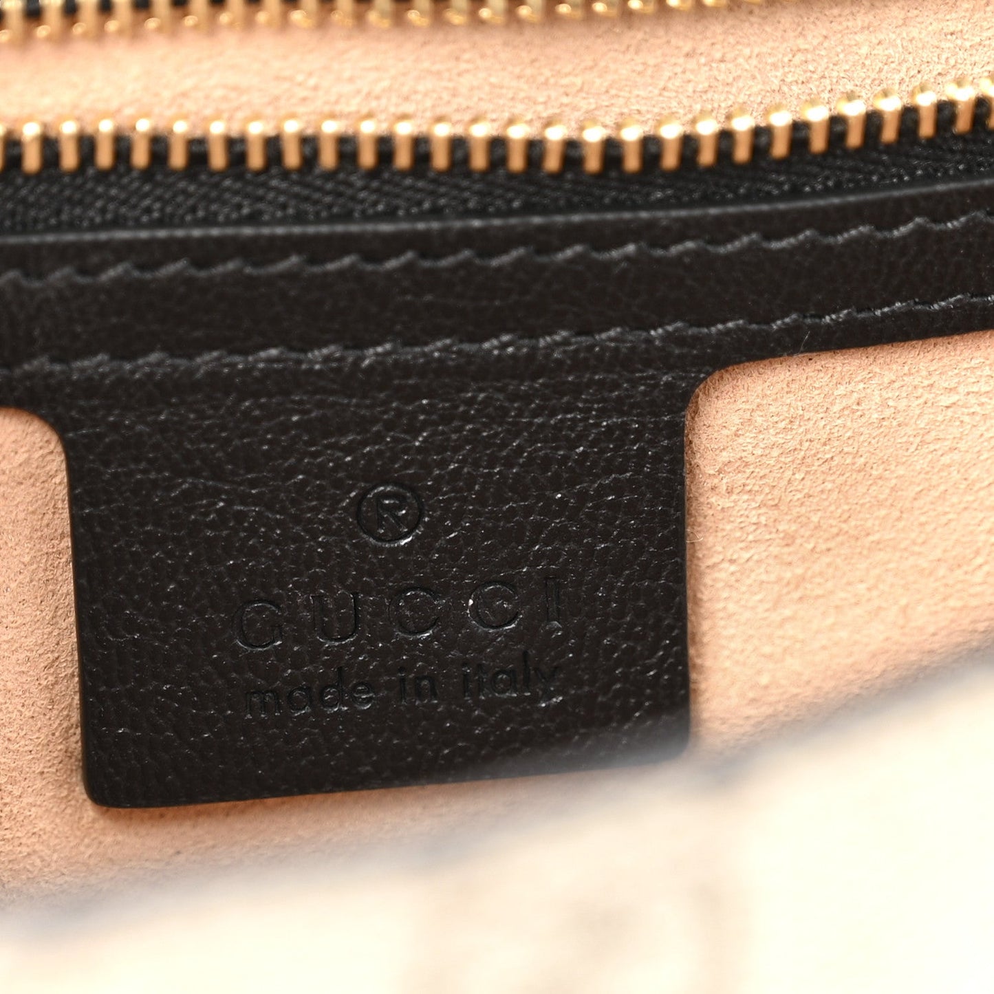GG Supreme Monogram Calfskin Small Padlock Messenger Shoulder Bag Beige Black Cuir