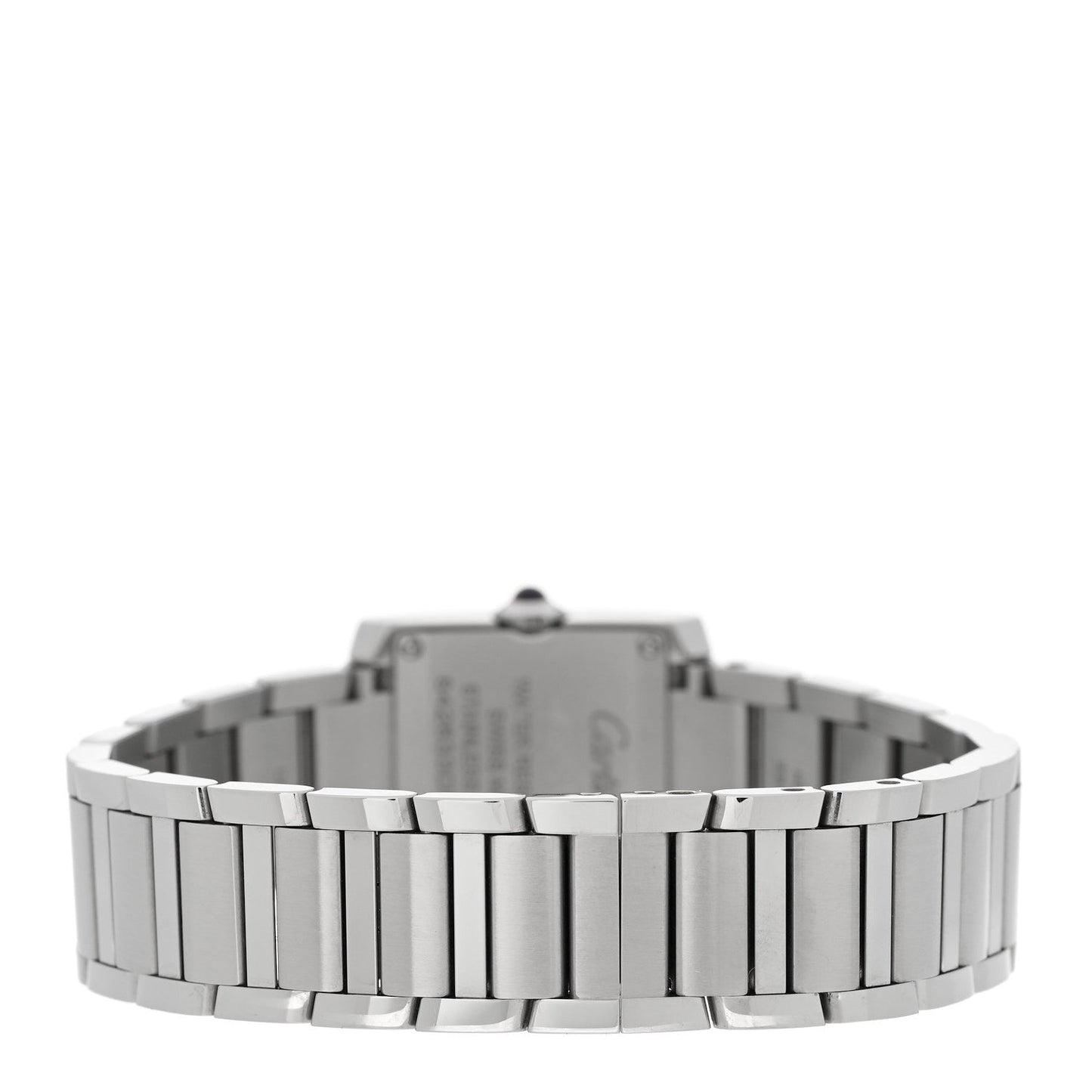 Stainless Steel Diamond Bezel 21mm Tank Francaise Quartz Watch Silver
