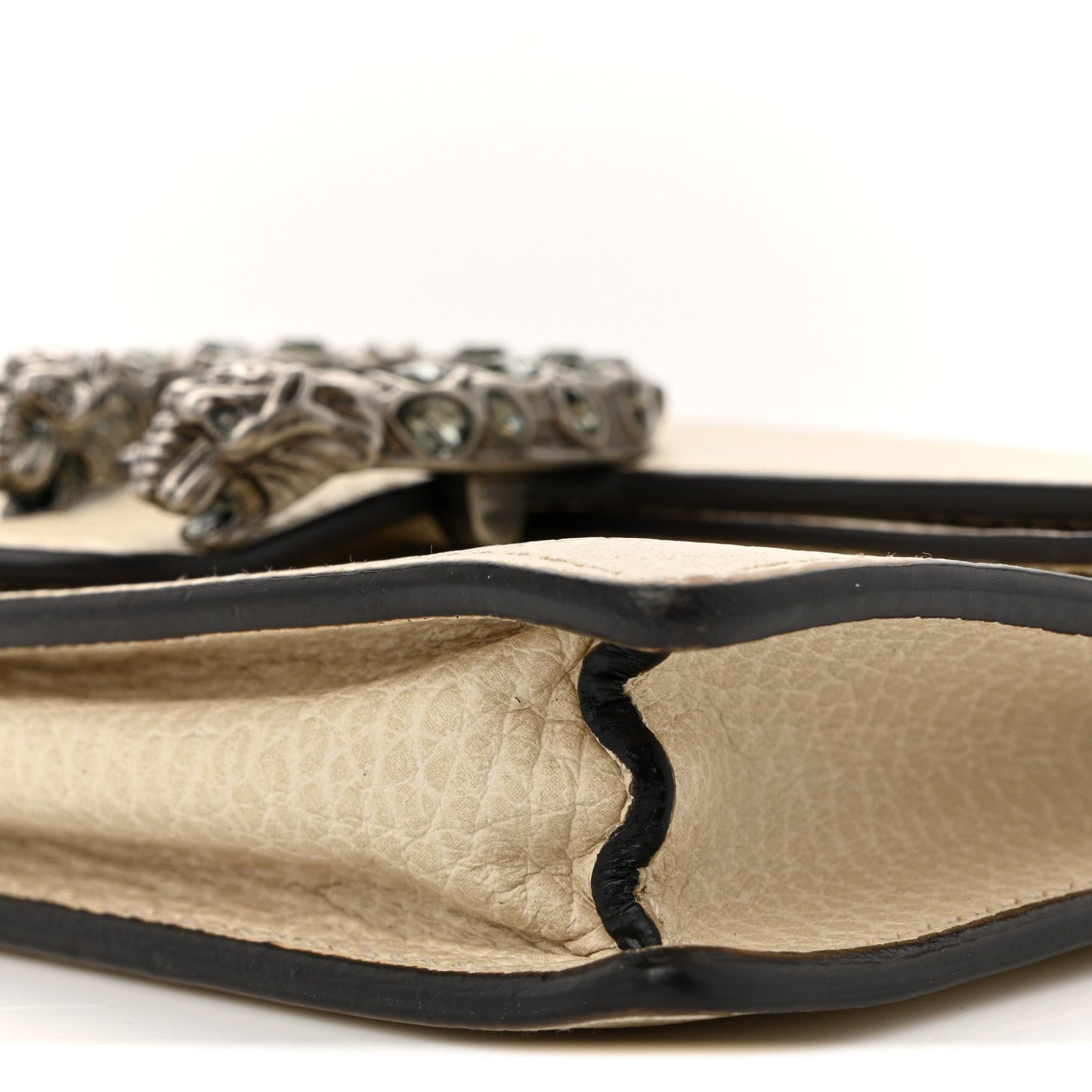 Dollar Calfskin Crystal Super Mini Dionysus Shoulder Bag Mystic White Black Diamond