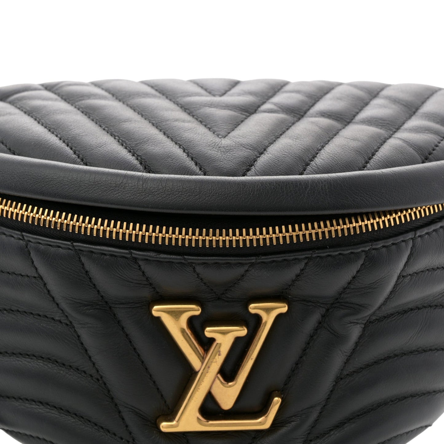 Calfskin Quilted New Wave Bumbag Black