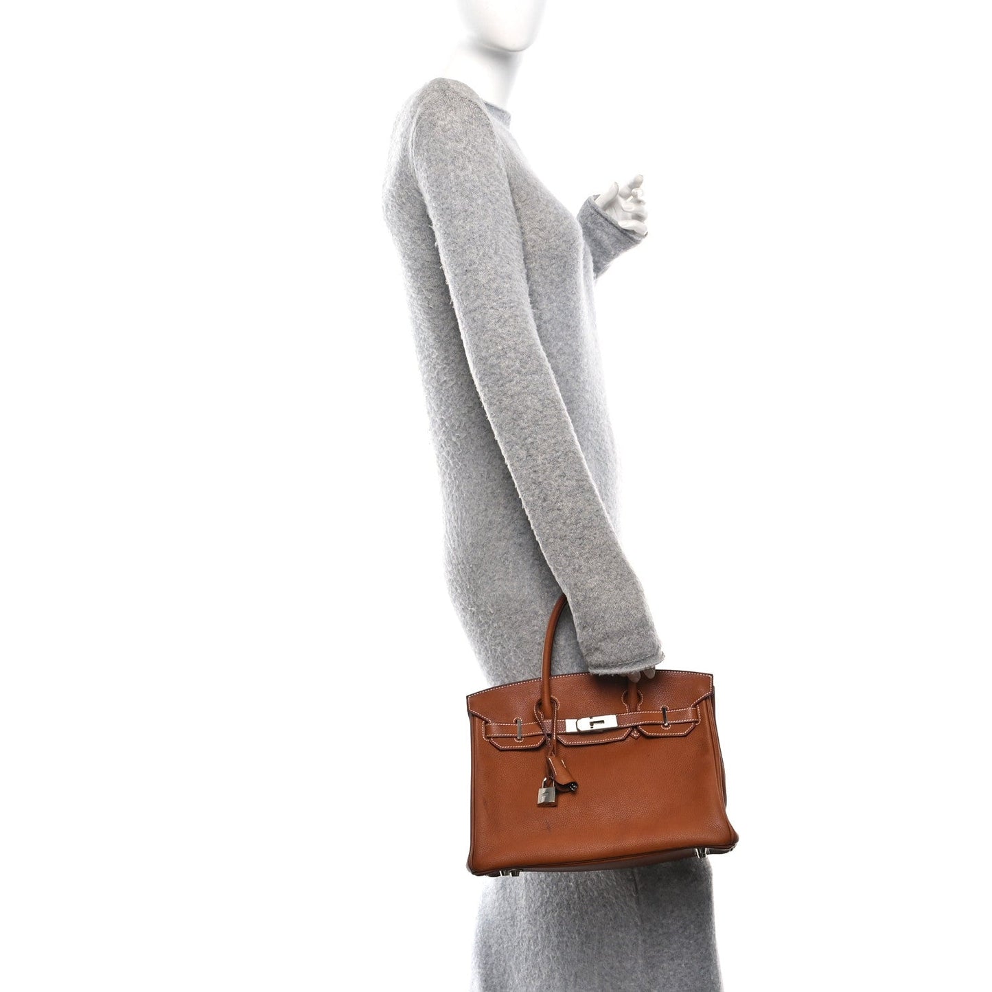 Natural Barenia Faubourg Birkin 30 Fauve