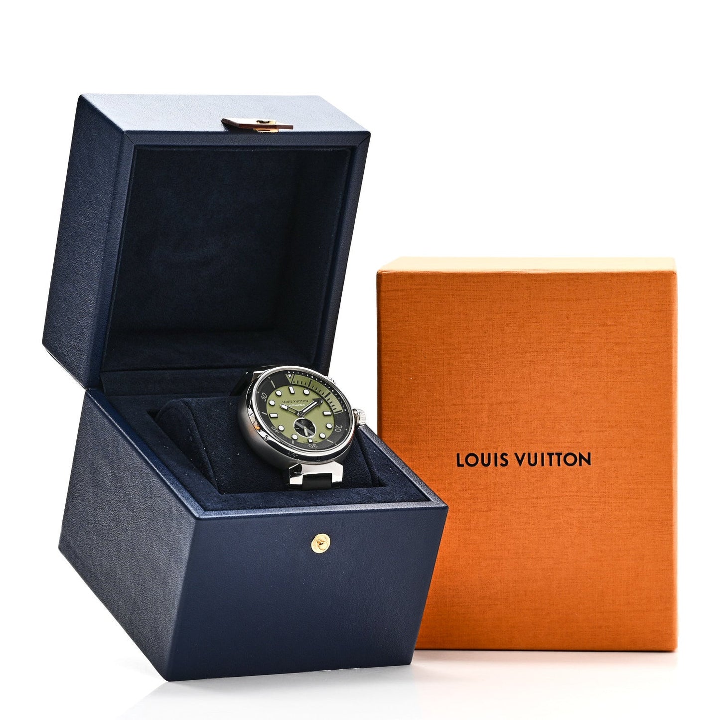 Stainless Steel Rubber 44mm Tambour Street Diver Automatic Watch Urban Green