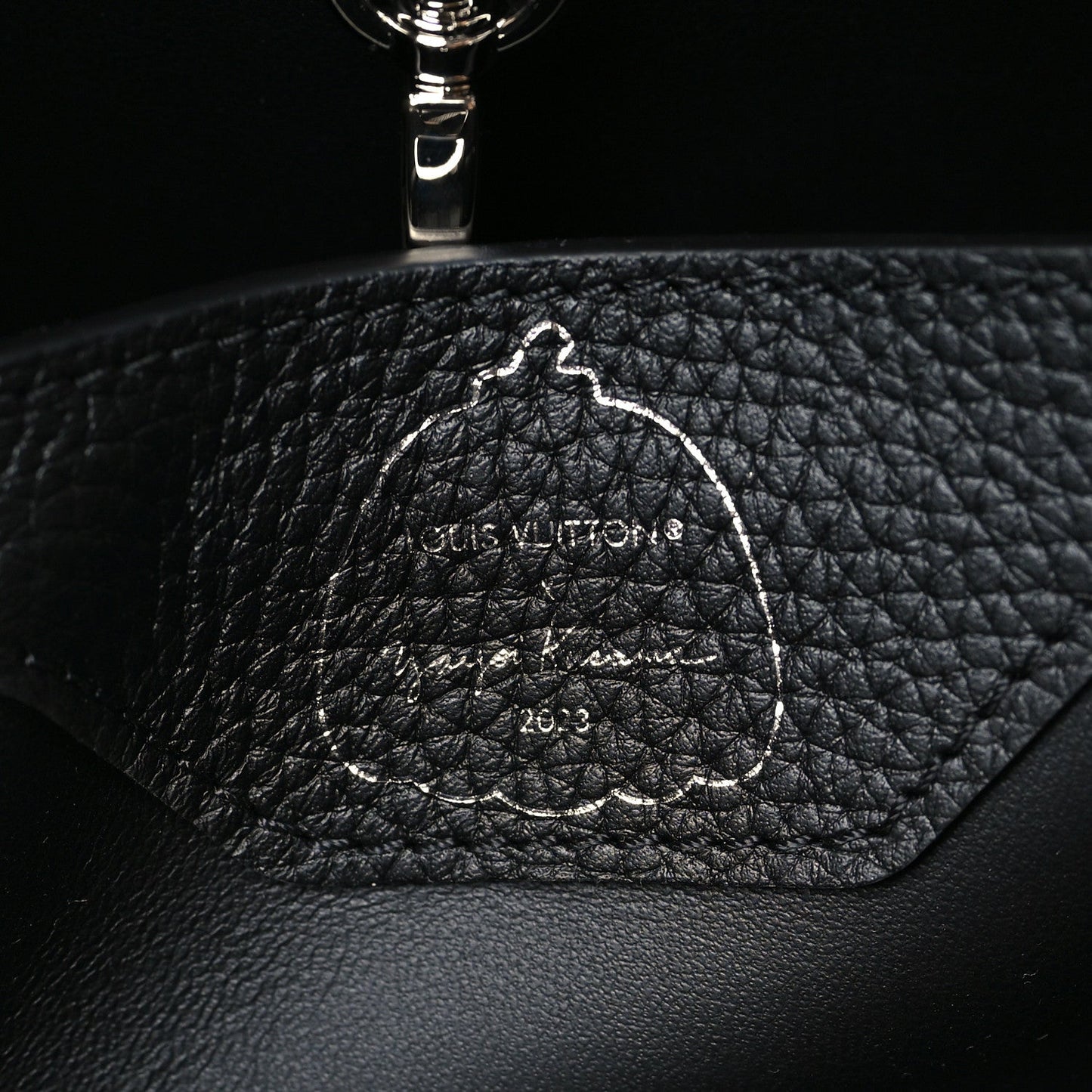 LV X YK Taurillon Capucines MM Black