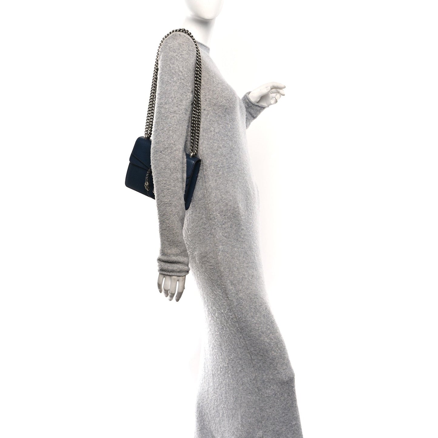 Dollar Calfskin Crystal Mini Dionysus Shoulder Bag Blue Agata Montana Sapphire
