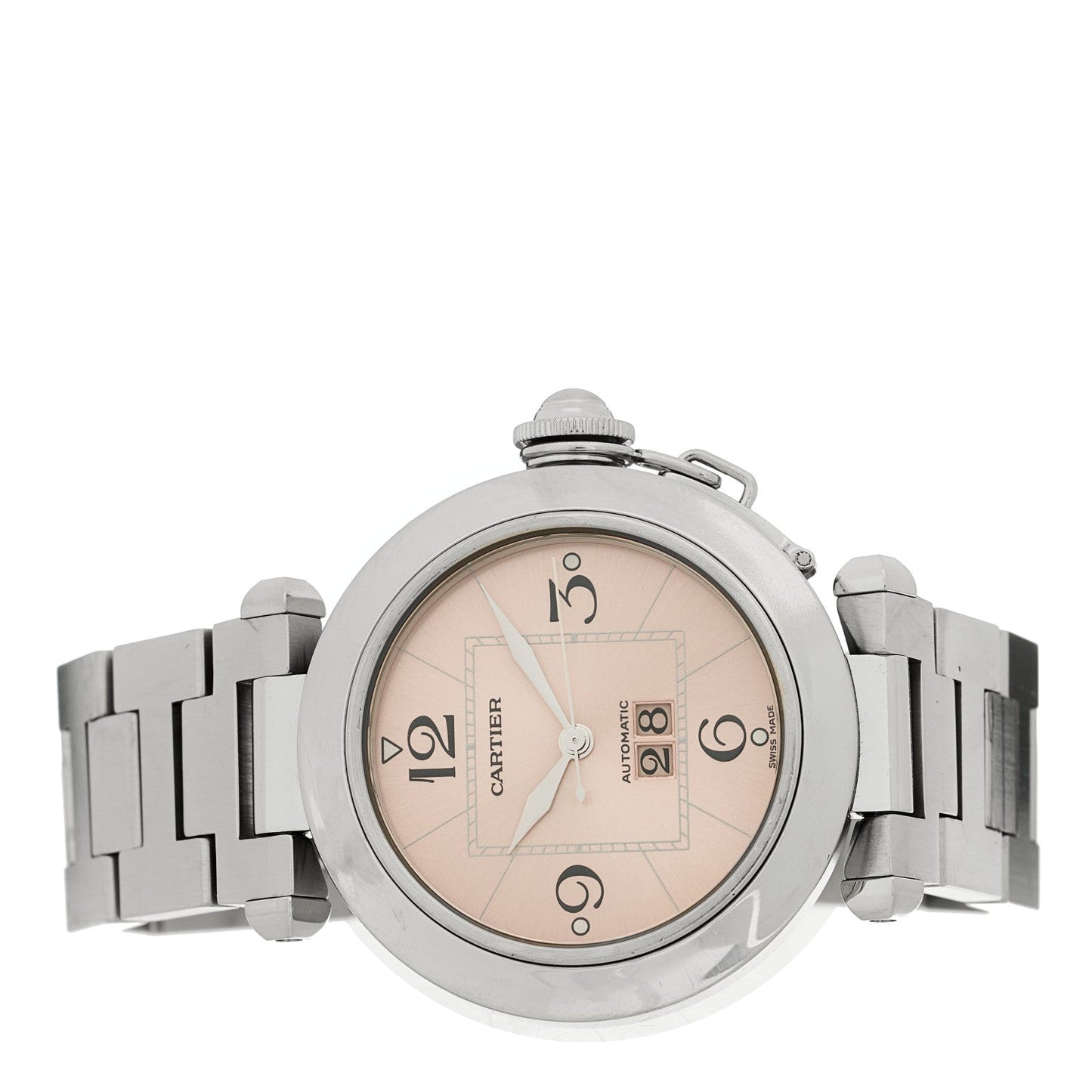 Stainless Steel 35mm Pasha C Big Date Automatic Watch Pink