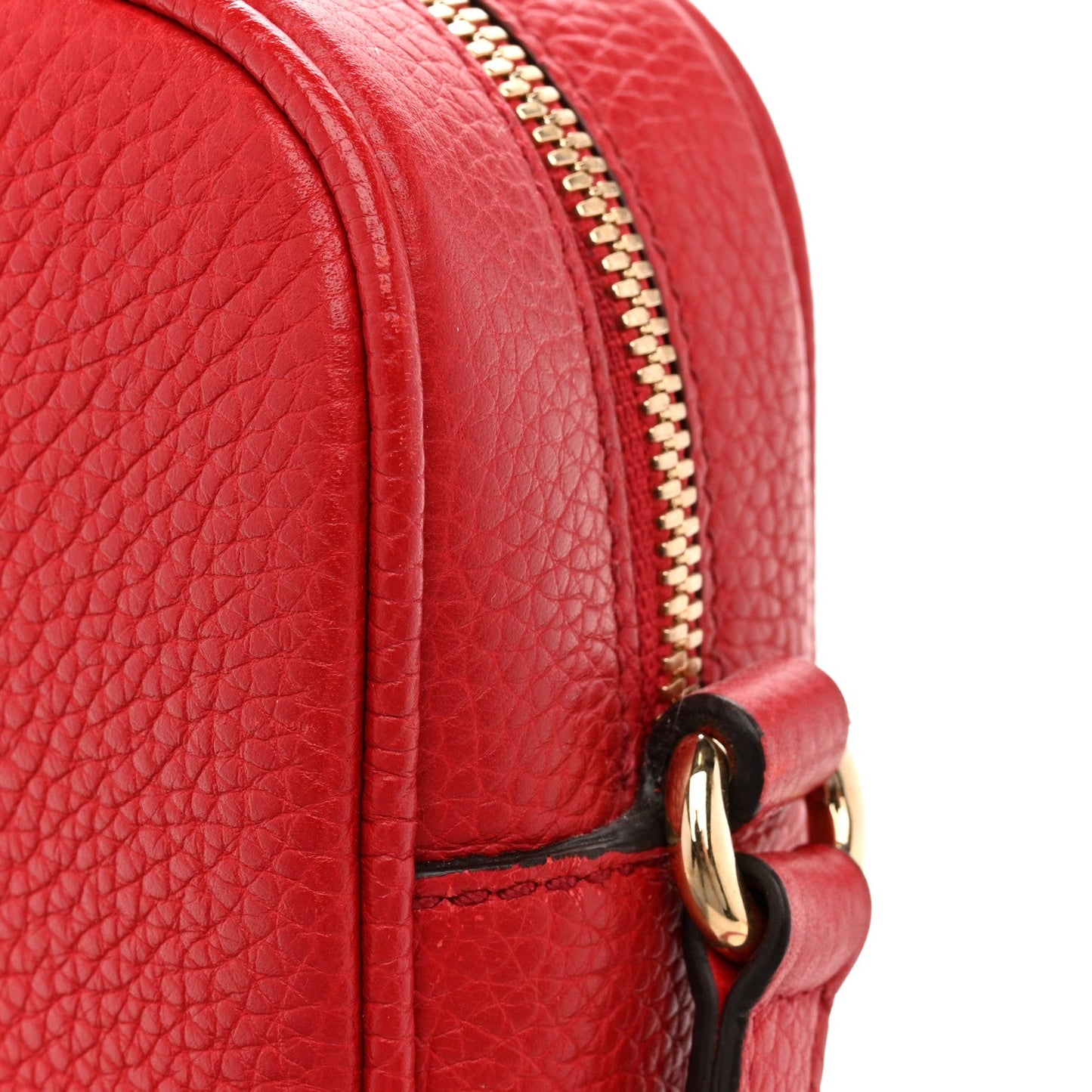 Pebbled Calfskin Small Soho Disco Bag Tabasco Red