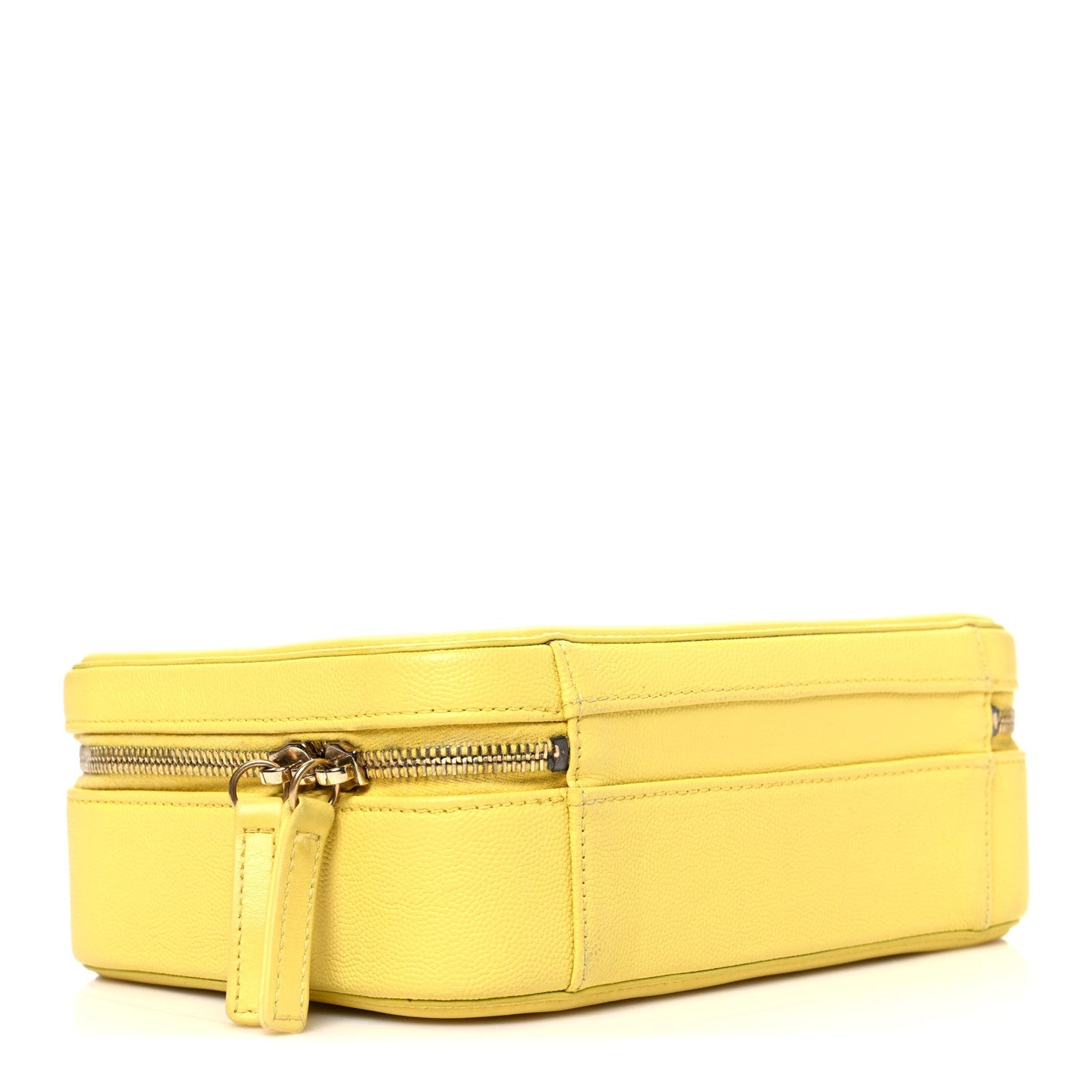 Caviar Quilted Medium CC Filigree Vanity Case Yellow