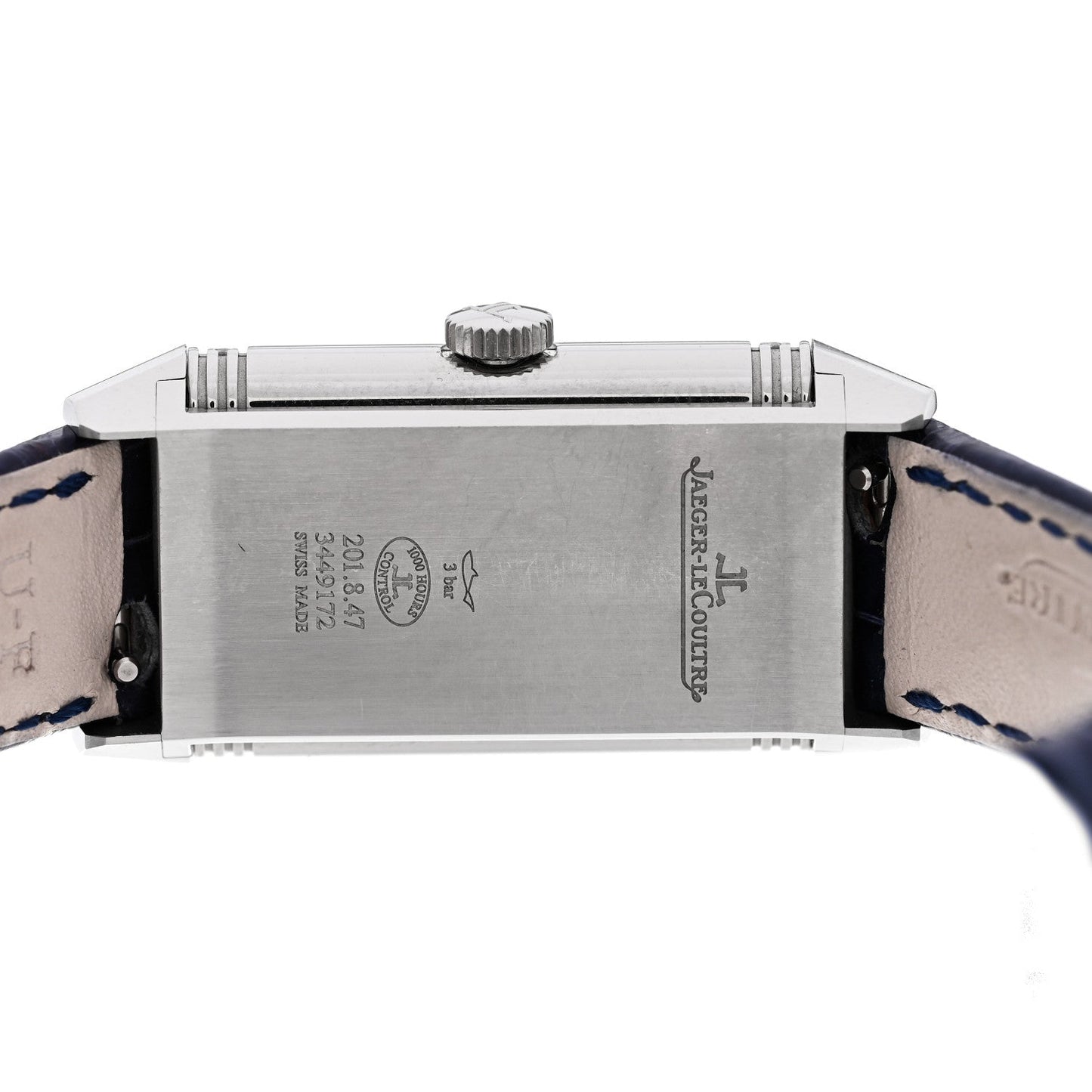 Stainless Steel Alligator Diamond 20mm Reverso One MonoFace Quartz Watch Q3288420