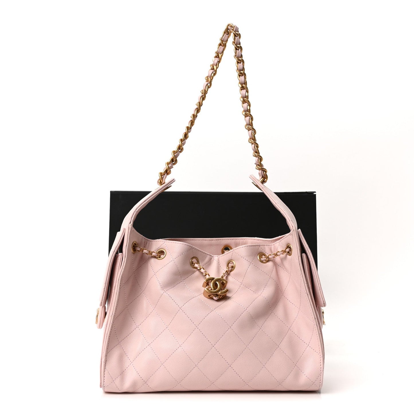 Caviar Quilted Small Chanel 25 Handbag Light Pink