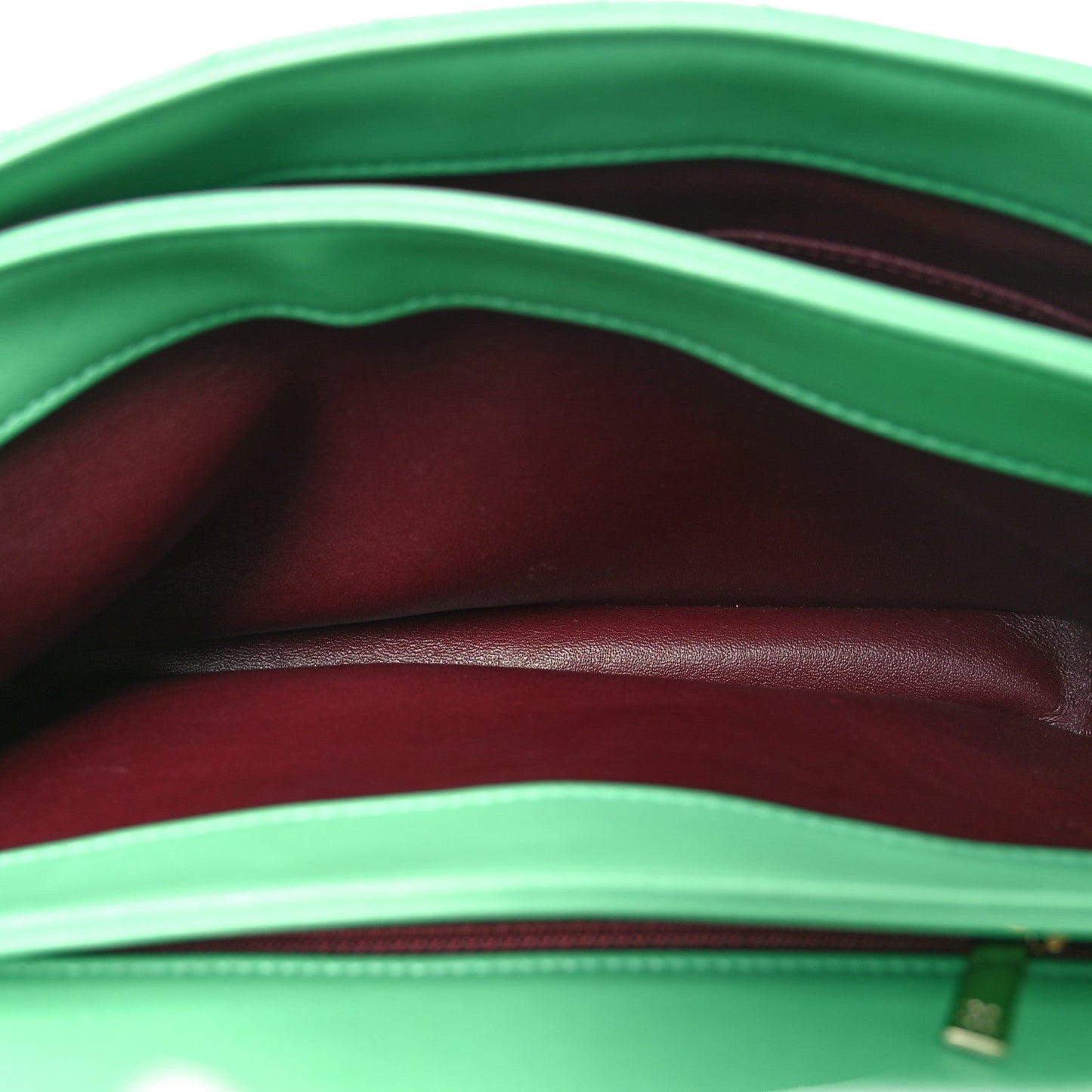 Lambskin Quilted Medium Trendy CC Flap Dual Handle Bag Green